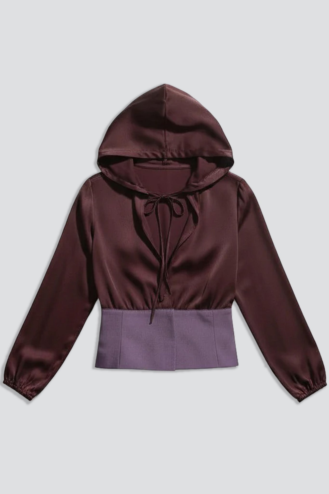 Brown Silk Hoodie