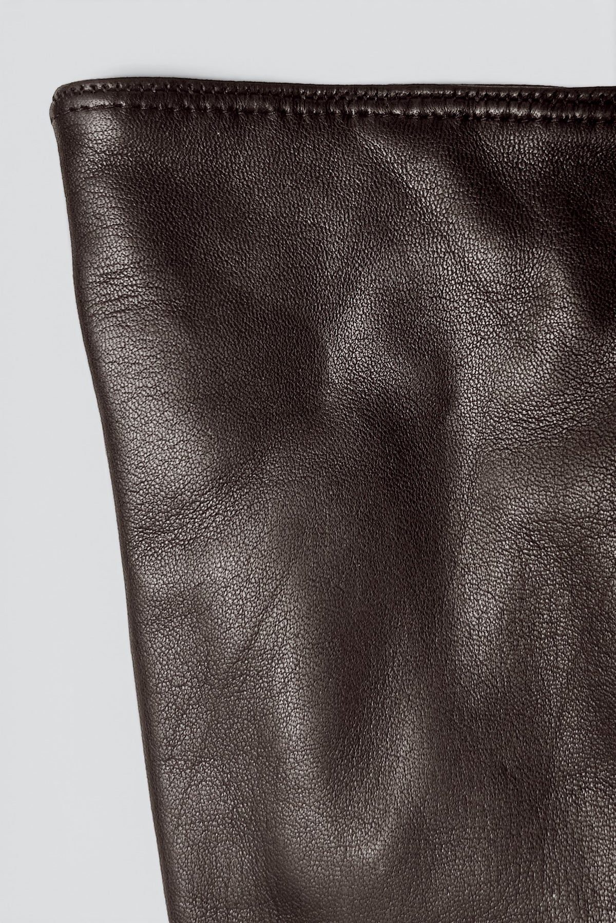 Brown Leather Slim Glove