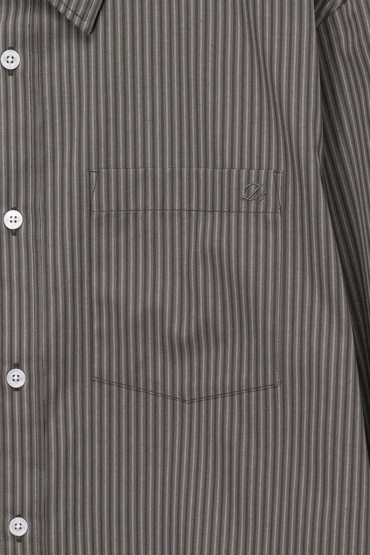 Brown Stripe Informal Shirt