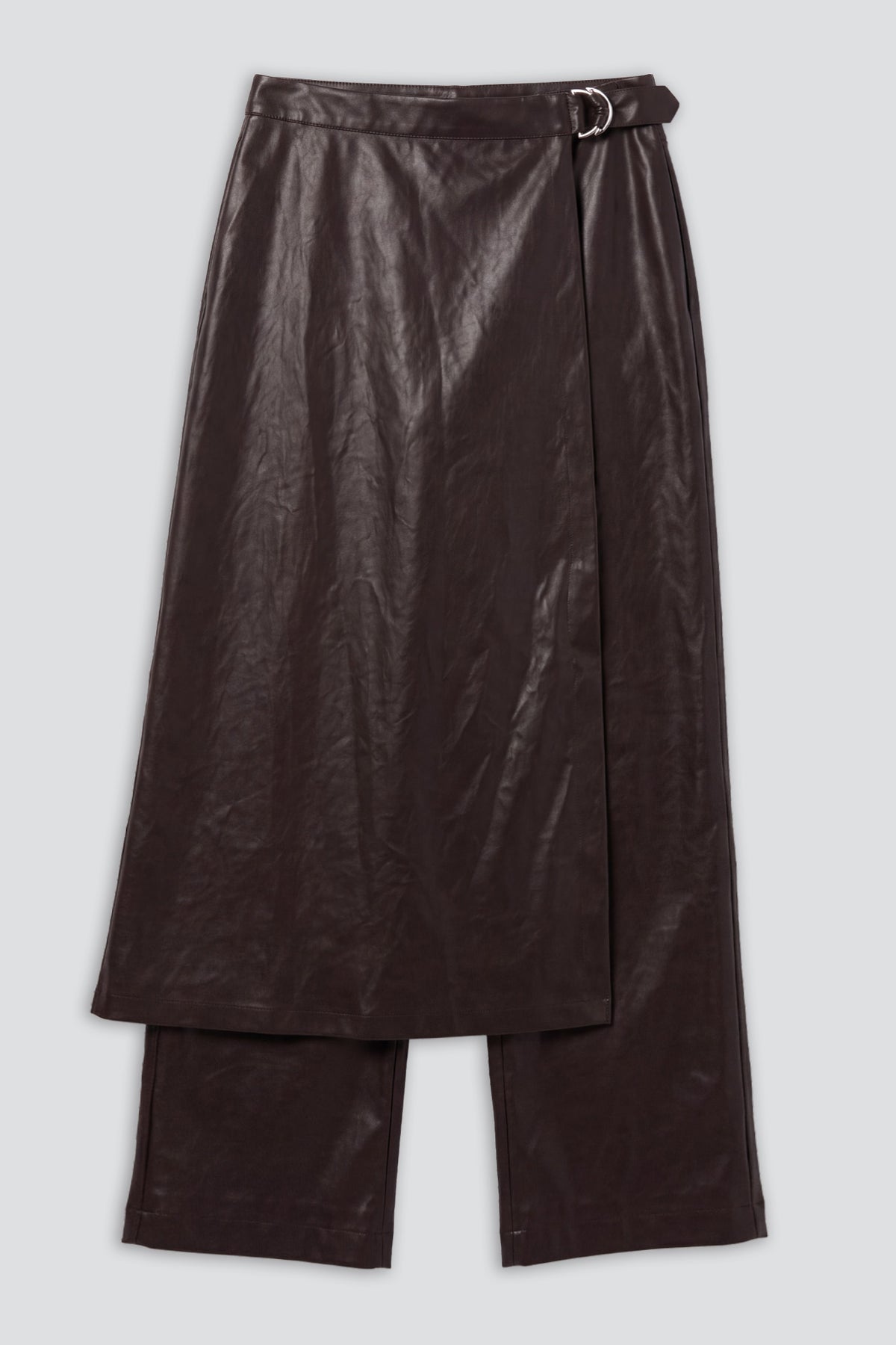 Brown Synthetic Layer Pant
