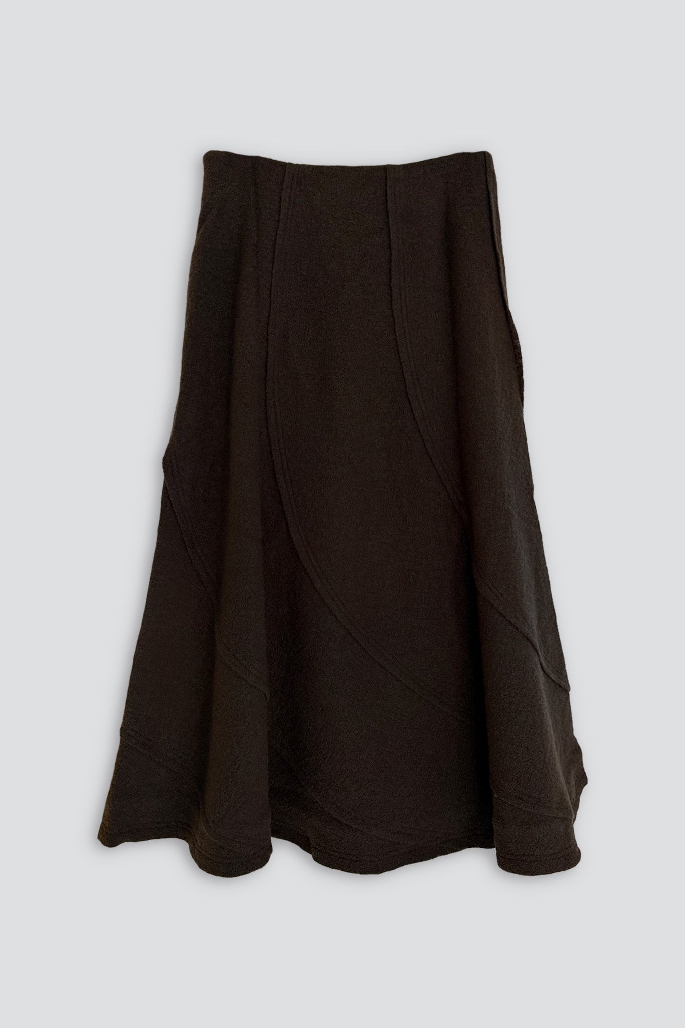 Brown Virgin Wool Spiral Skirt - Zimo – Assembly New York
