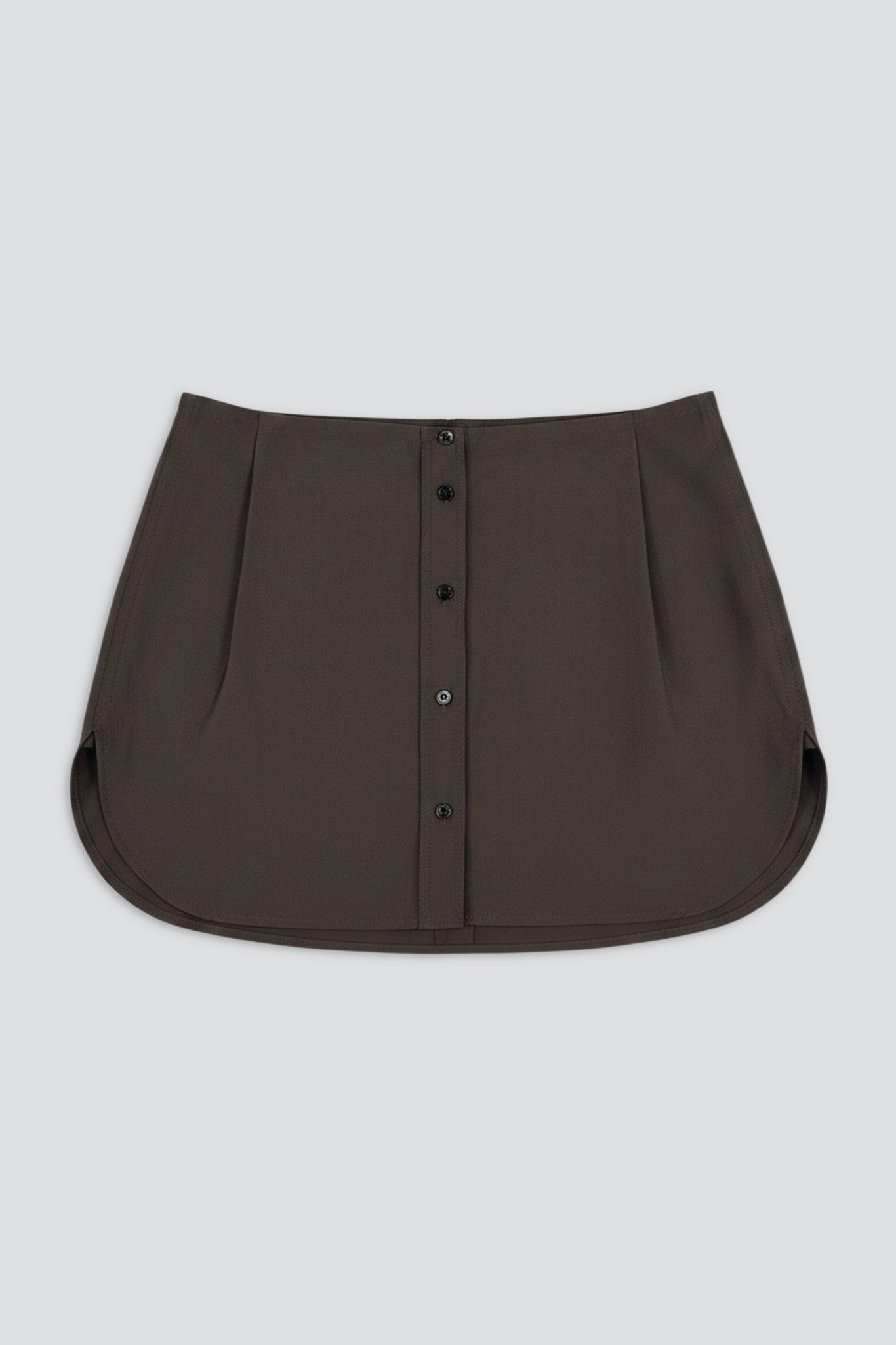 Brown Viscose Tail Skirt