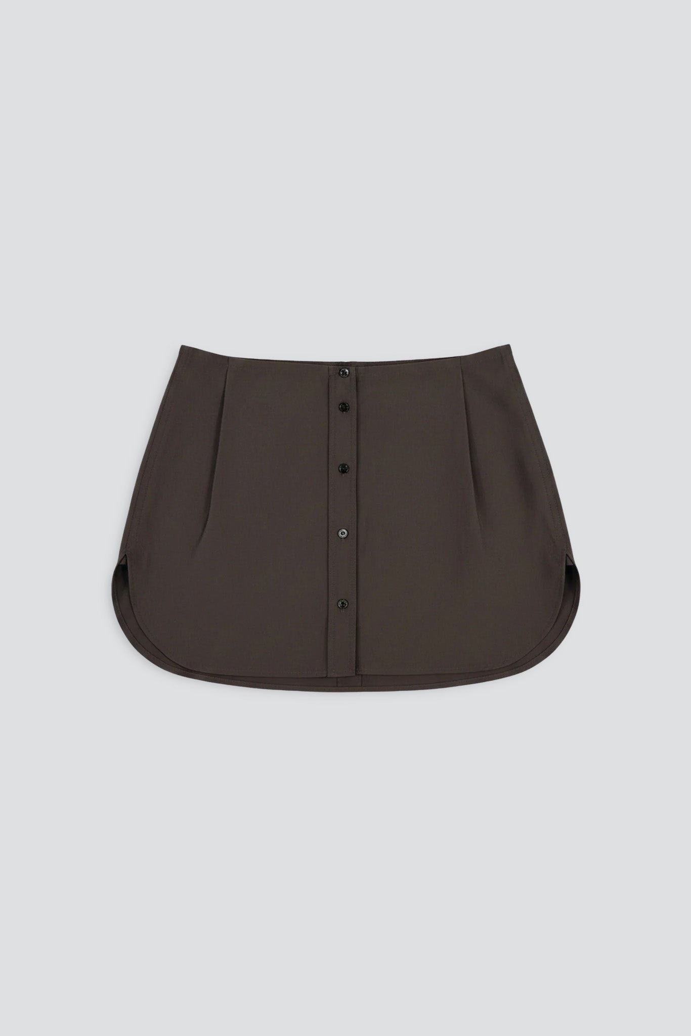 Brown Viscose Tail Skirt