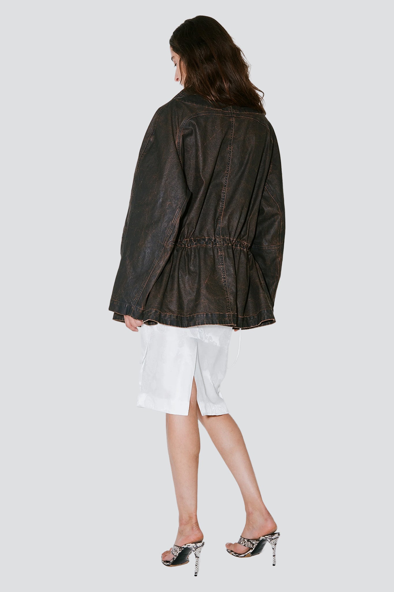 Brown Washed Vegas 4 Pockets Jacket
