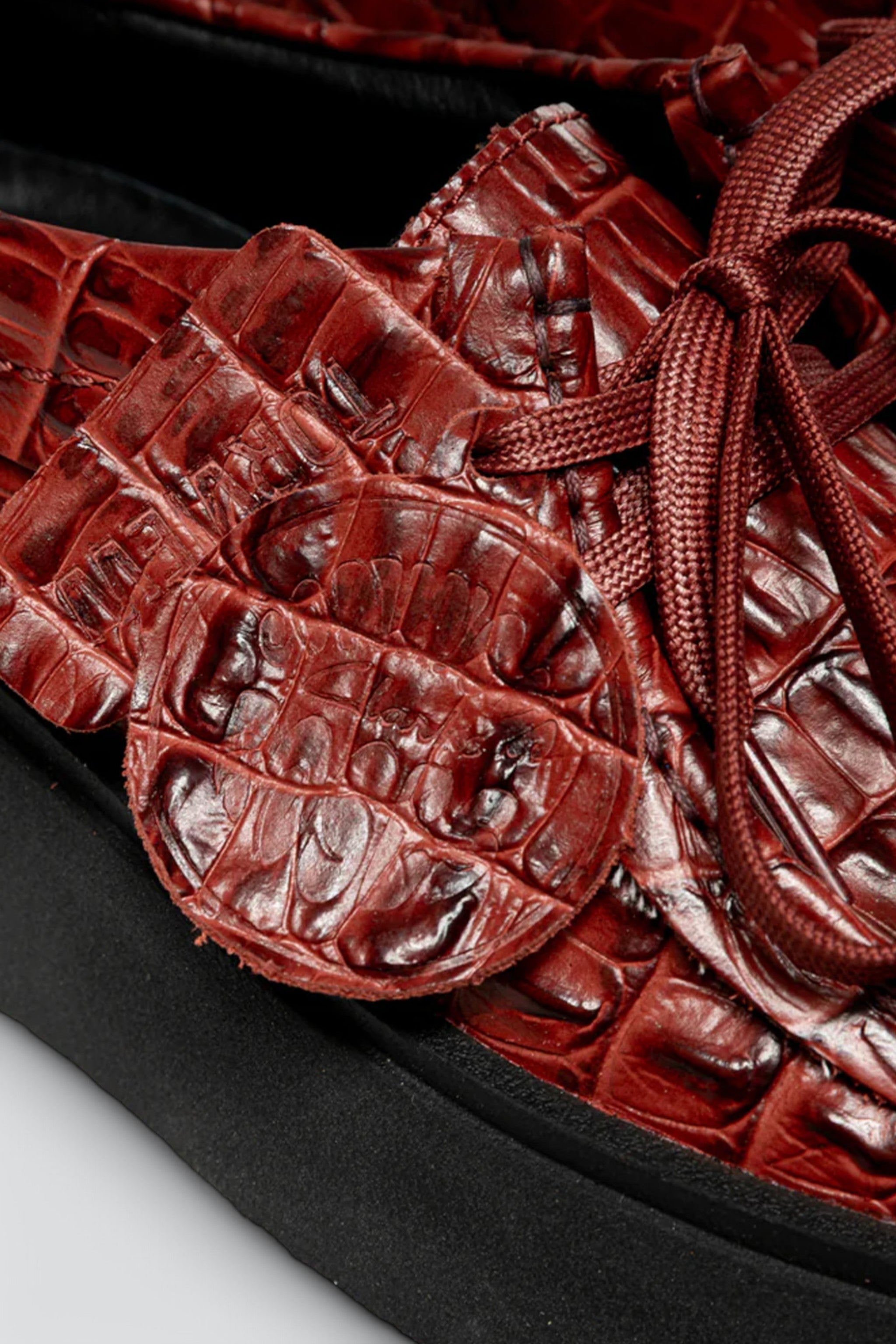 Burgundy Leather Clarks x Martine Rose Torview Shoe
