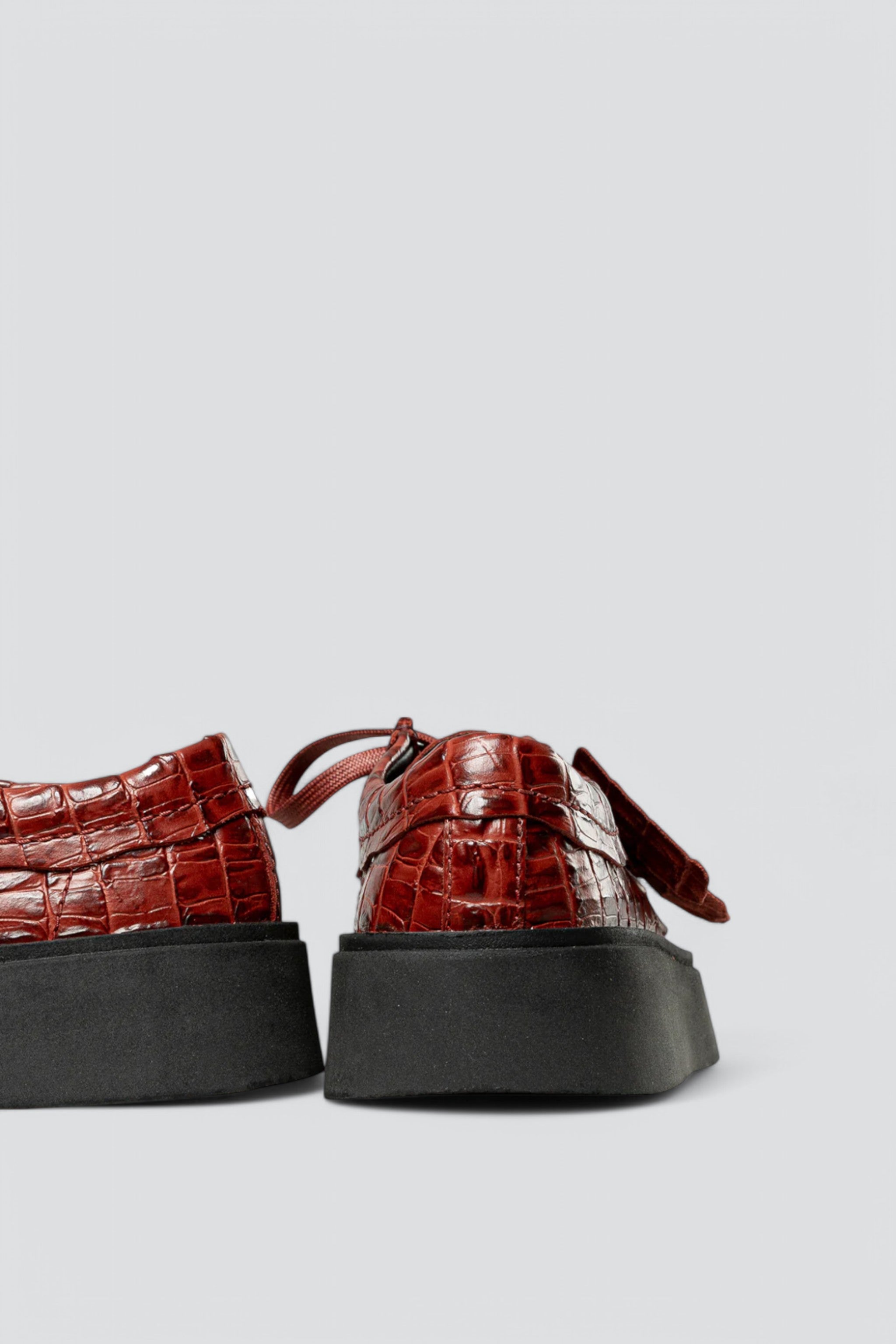 Burgundy Leather Clarks x Martine Rose Torview Shoe