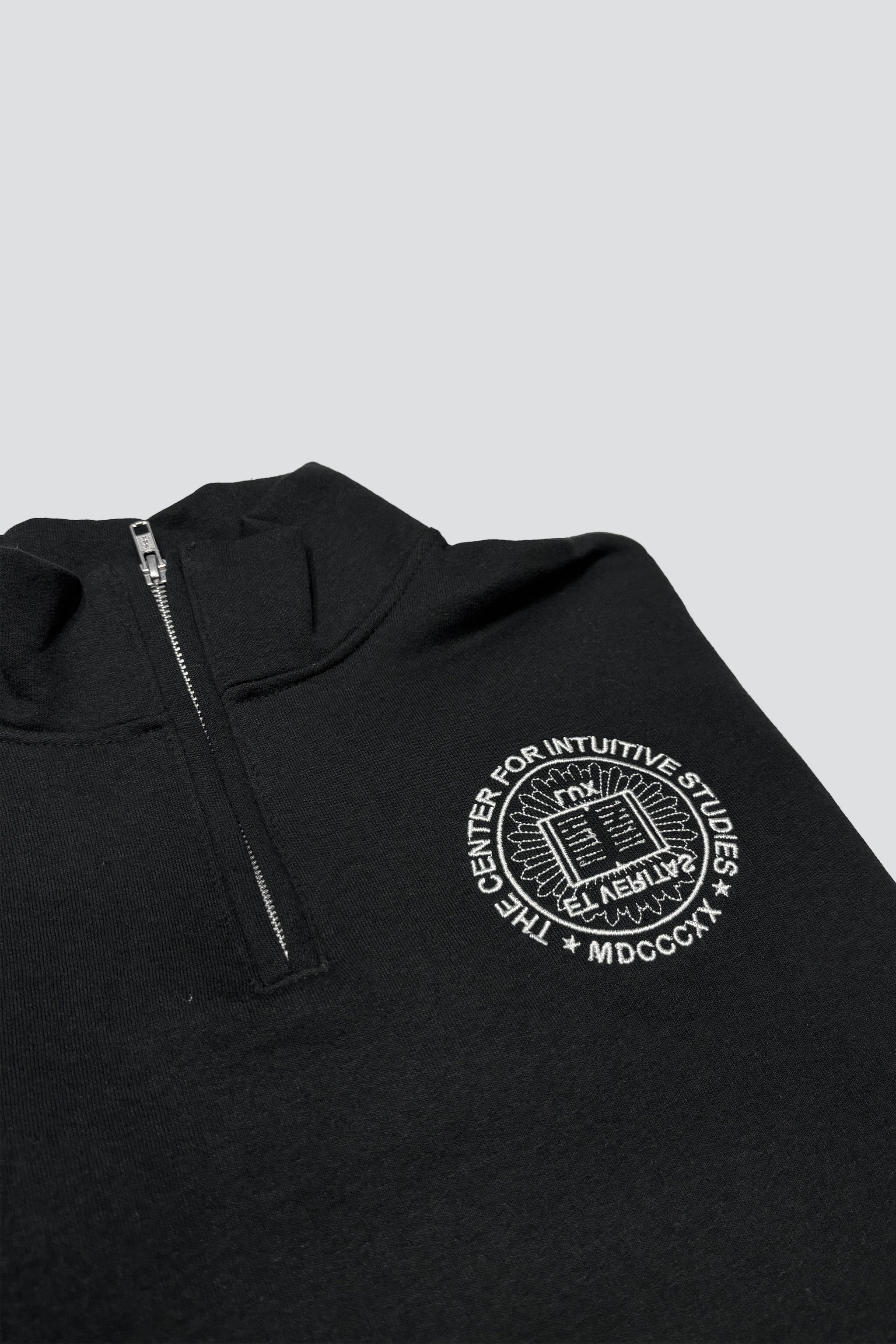 The Center For Intuitive Studies Circle Logo Quarter Zip Sweatshirt - Black