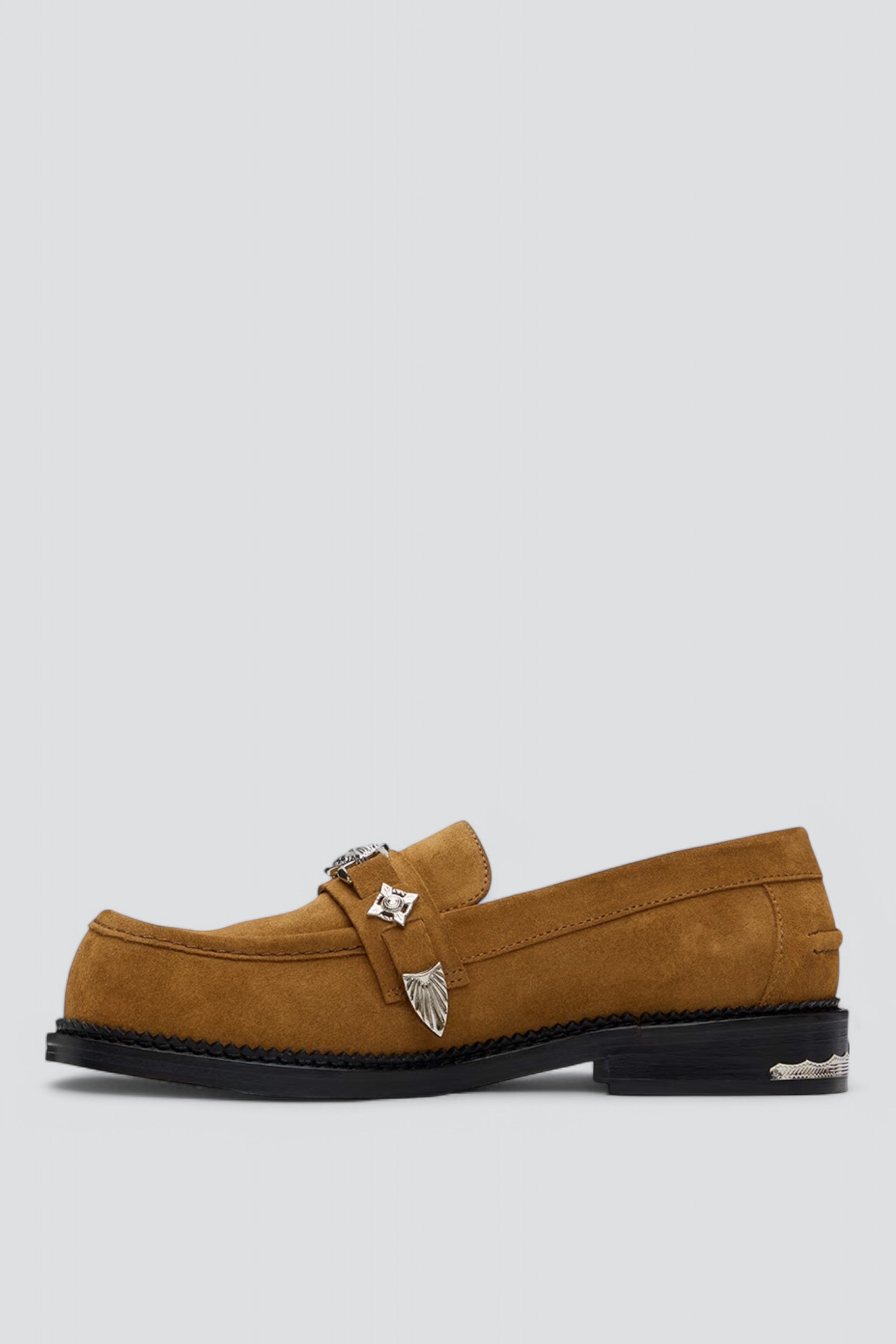 Camel Square Metal Loafer