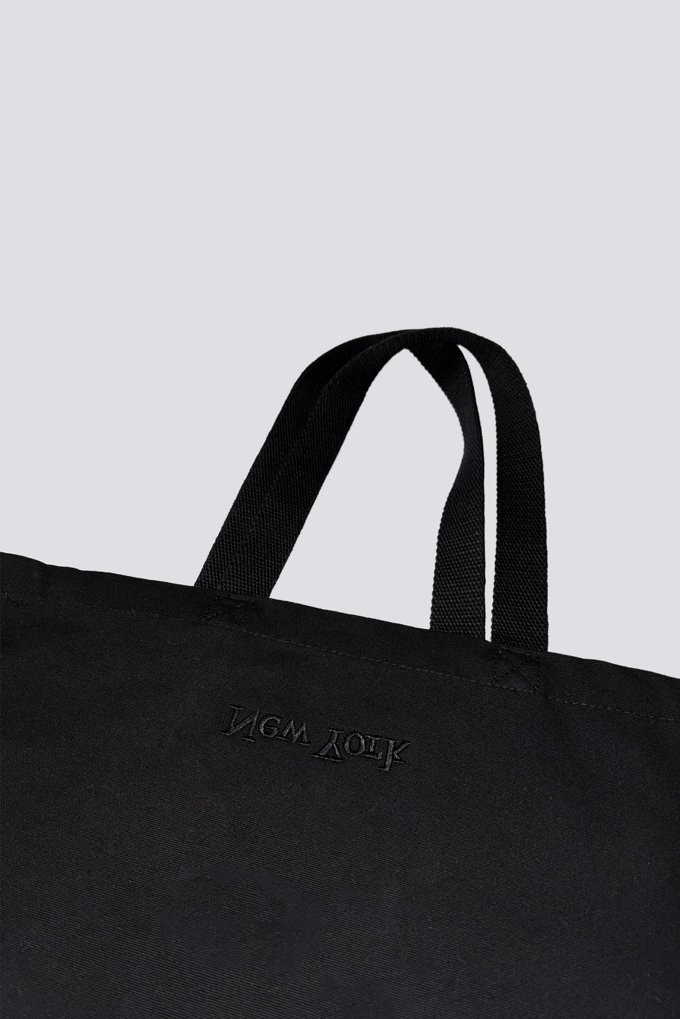 Canvas New York Logo Embroidered XL Tote Bag - Black