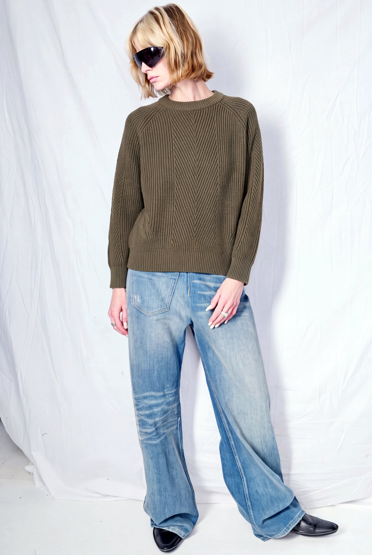 Caper Chelsea Washed Cotton Sweater