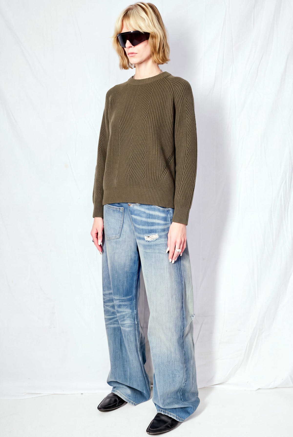 Caper Chelsea Washed Cotton Sweater