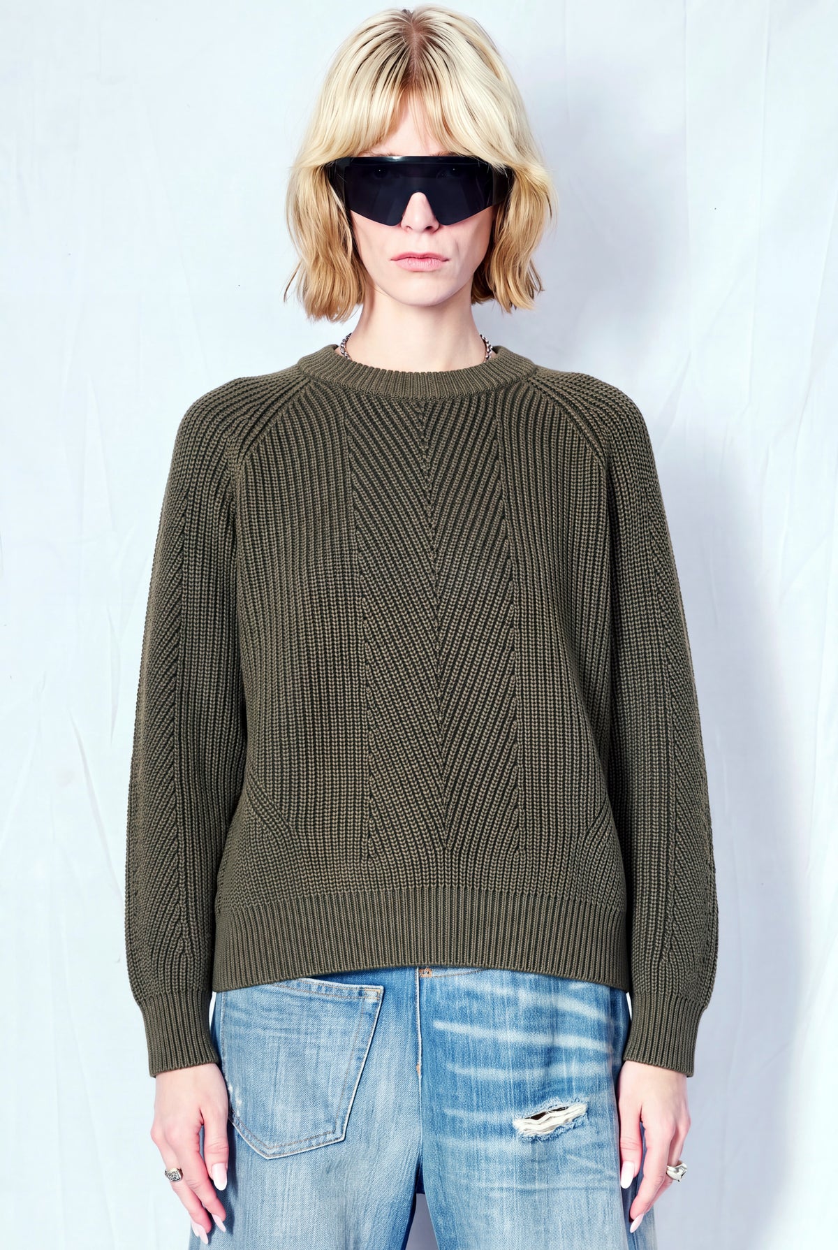 Caper Chelsea Washed Cotton Sweater