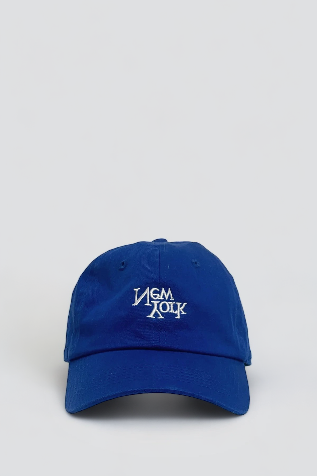 New York V2 Embroidered Hat - Cobalt Blue/White