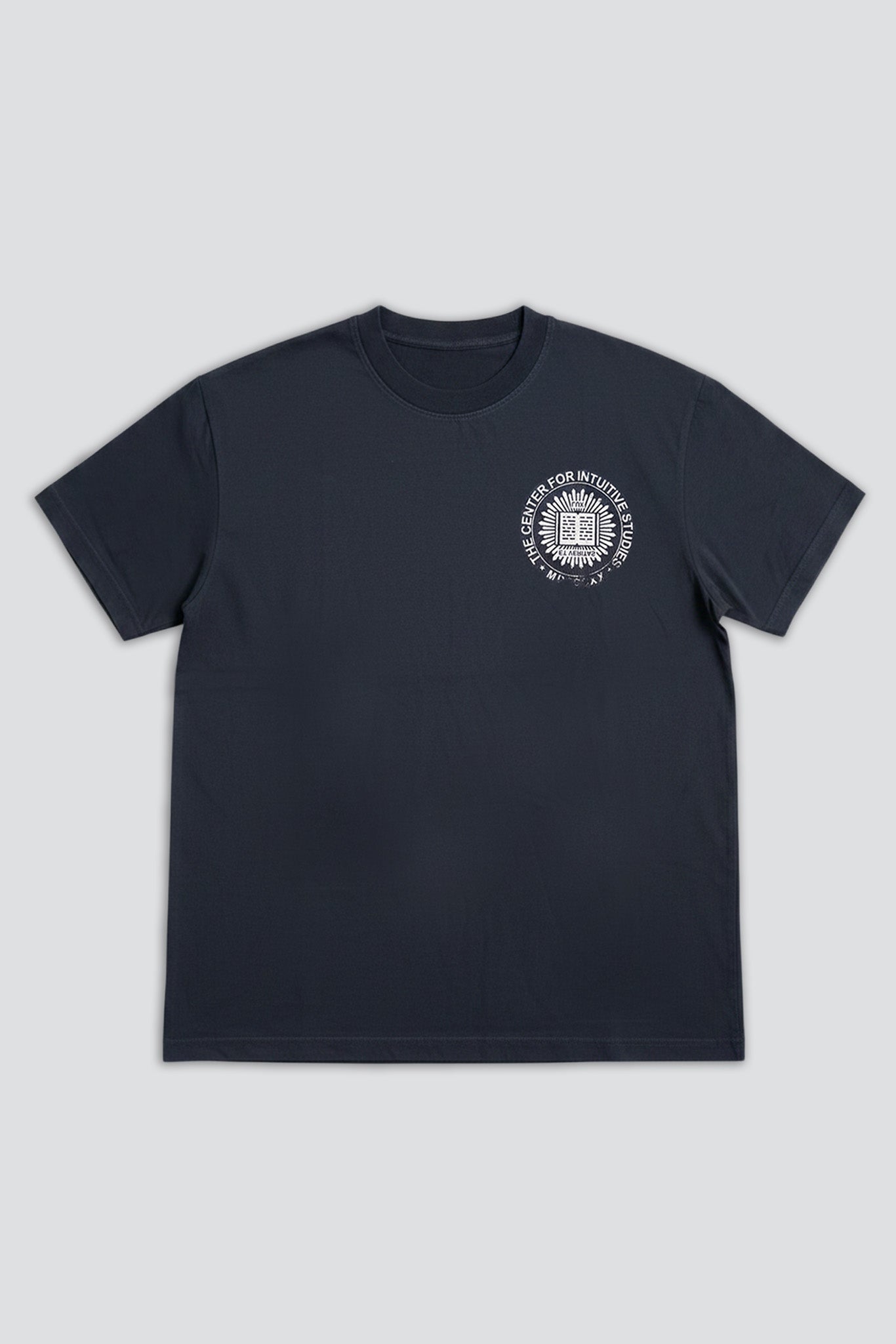 Navy Blue Faded Intuitive Circle Logo T-Shirt
