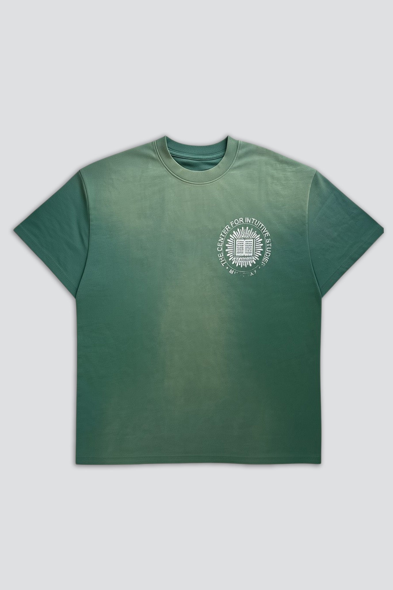 Green Faded Intuitive Circle Logo T-Shirt