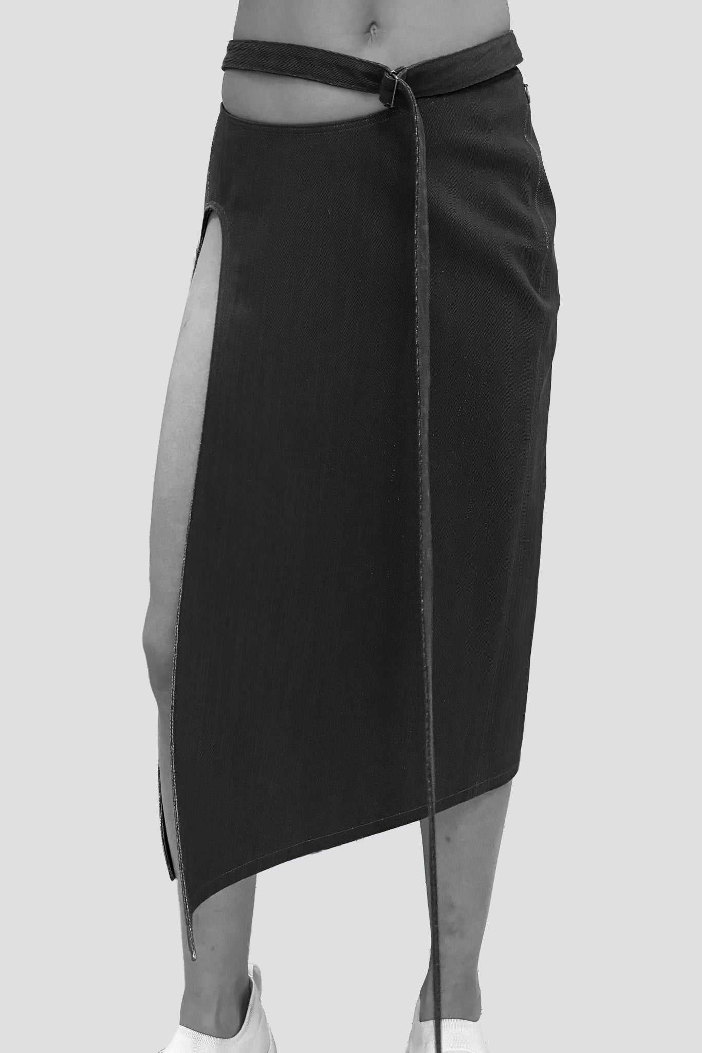 Charcoal Apron Skirt