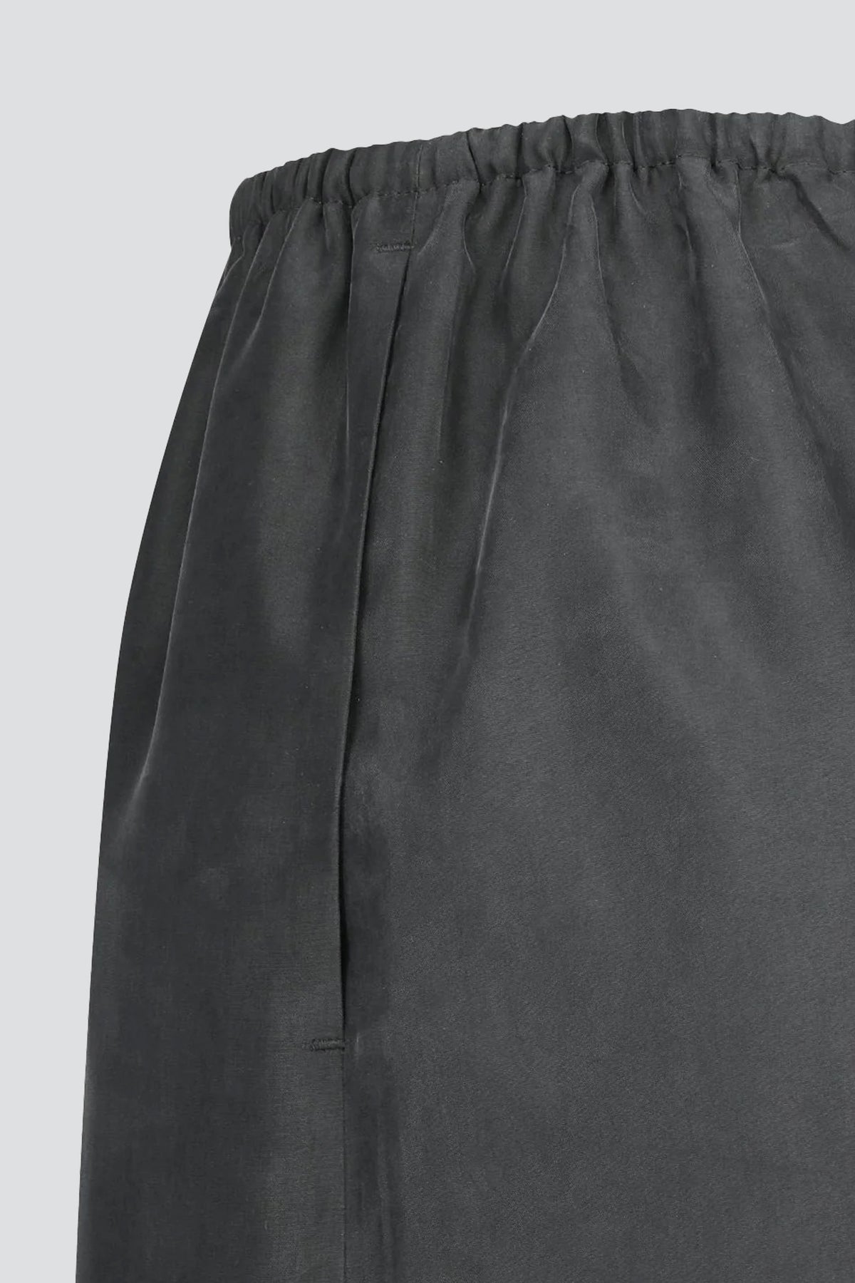 Charcoal Cupro Banding Skirt