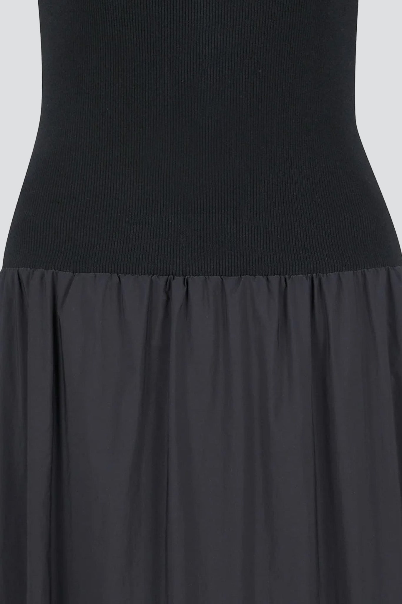 Charcoal Nylon Jersey Maxi Dress