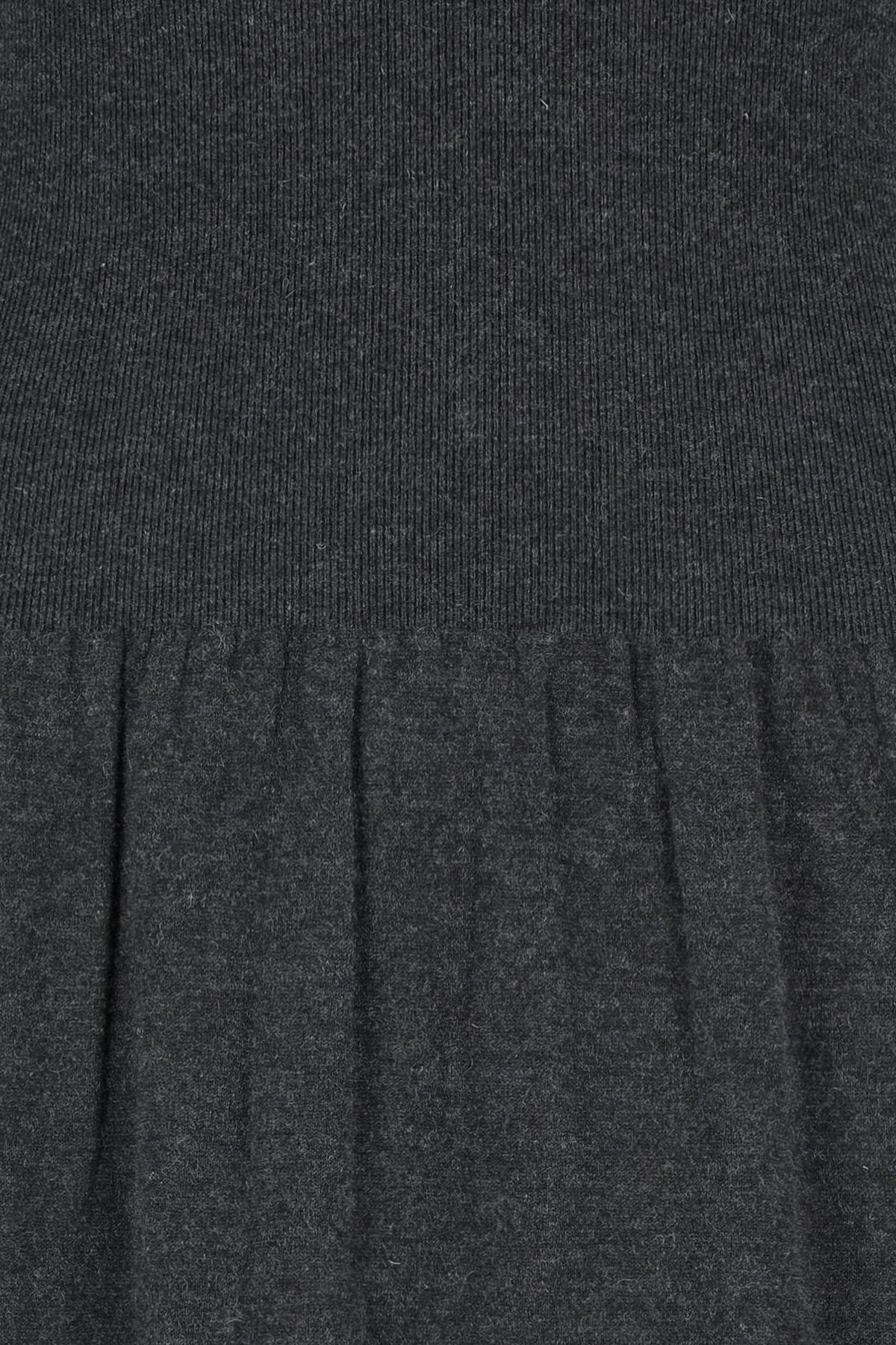 Charcoal Shirring Knit Maxi Dress