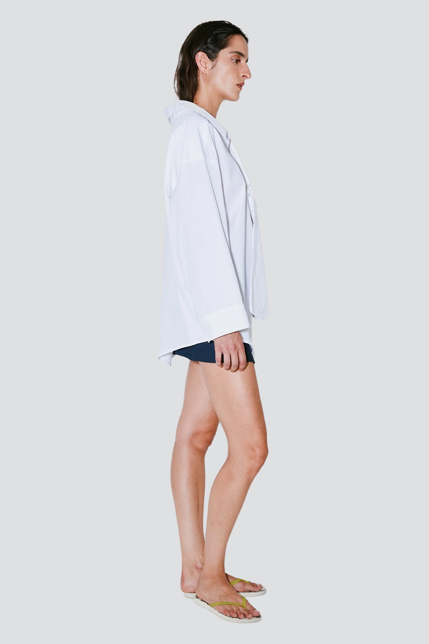 White Charles Badly Buttoned Shirt
