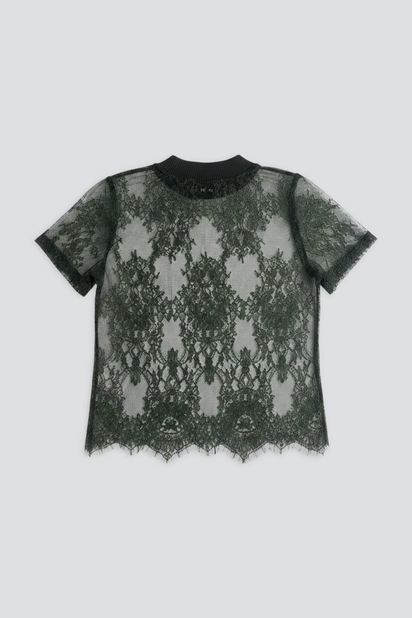 Chrome Green Natalia Lace T-Shirt
