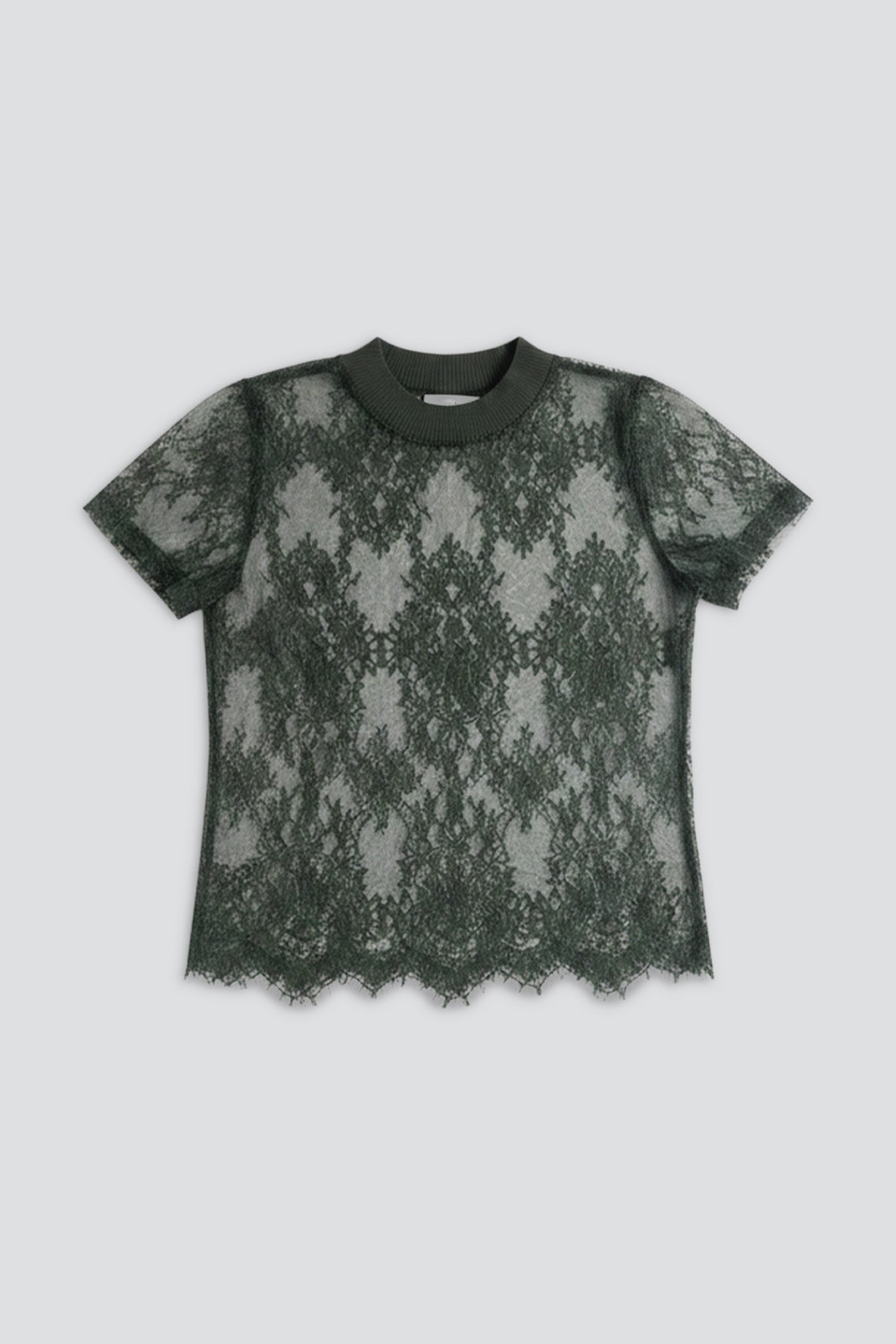 Chrome Green Natalia Lace T-Shirt