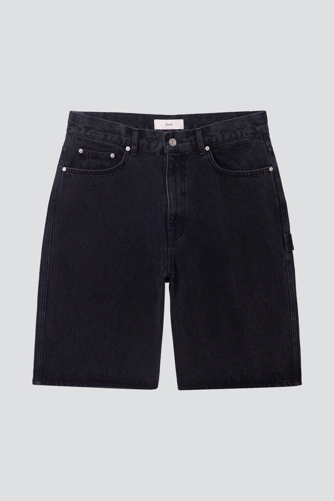 Black Classic Baggy Denim Short
