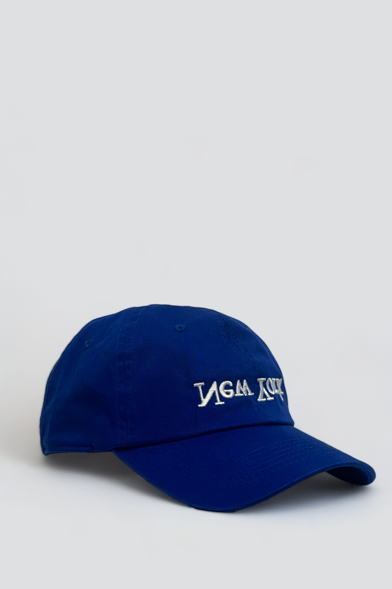New York Embroidered Hat - Cobalt Blue/White