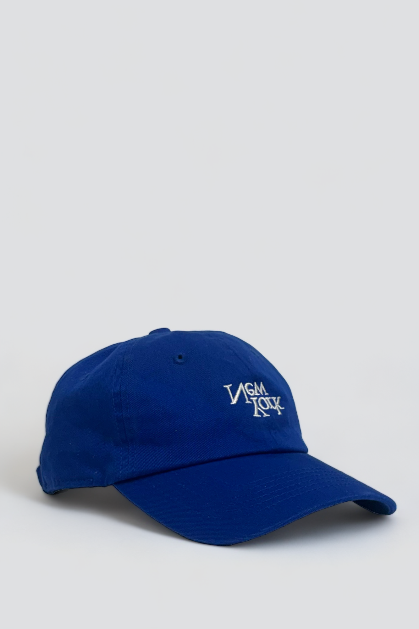 New York V2 Embroidered Hat - Cobalt Blue/White