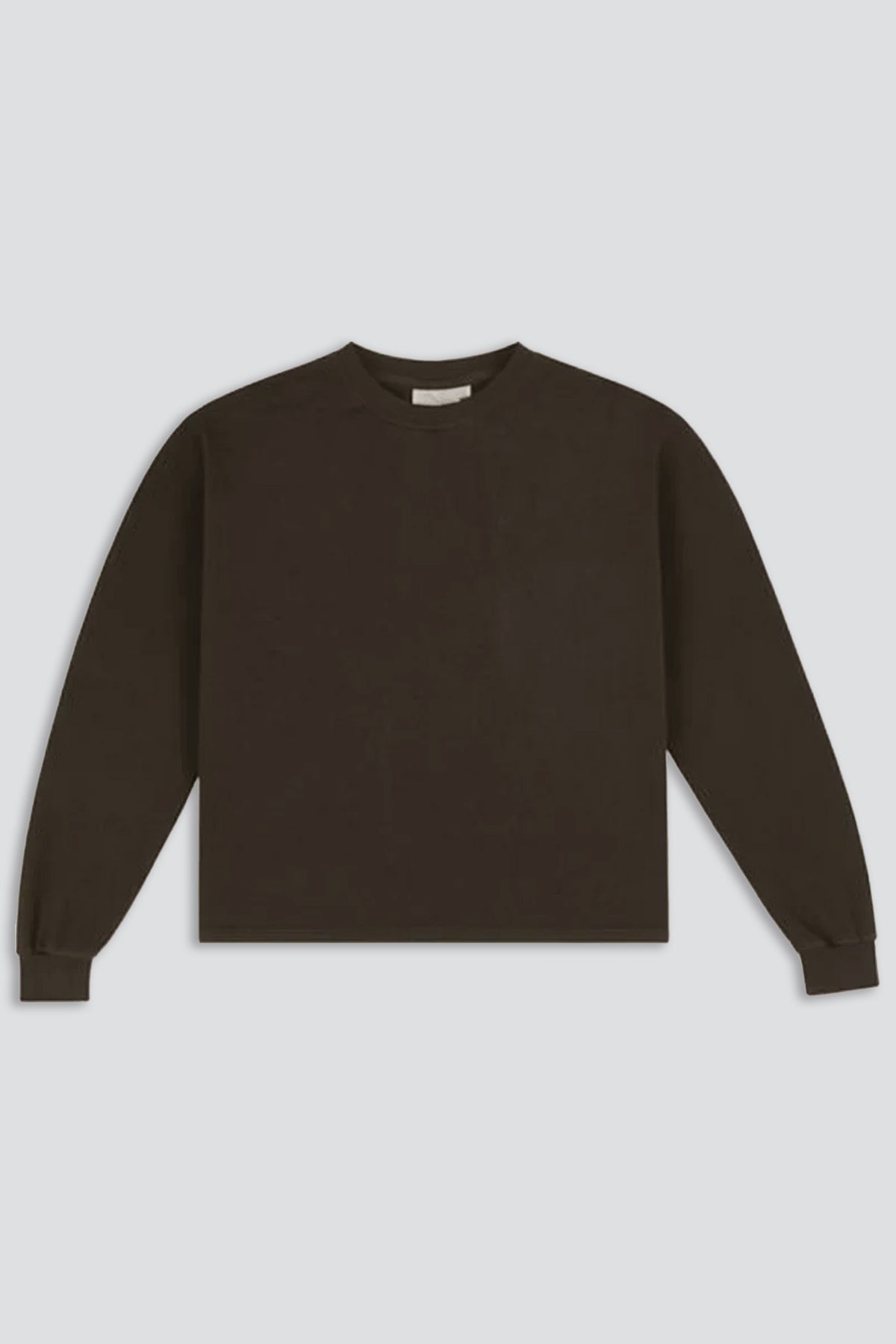 Coffee Bean Cropped Long Sleeve Tee
