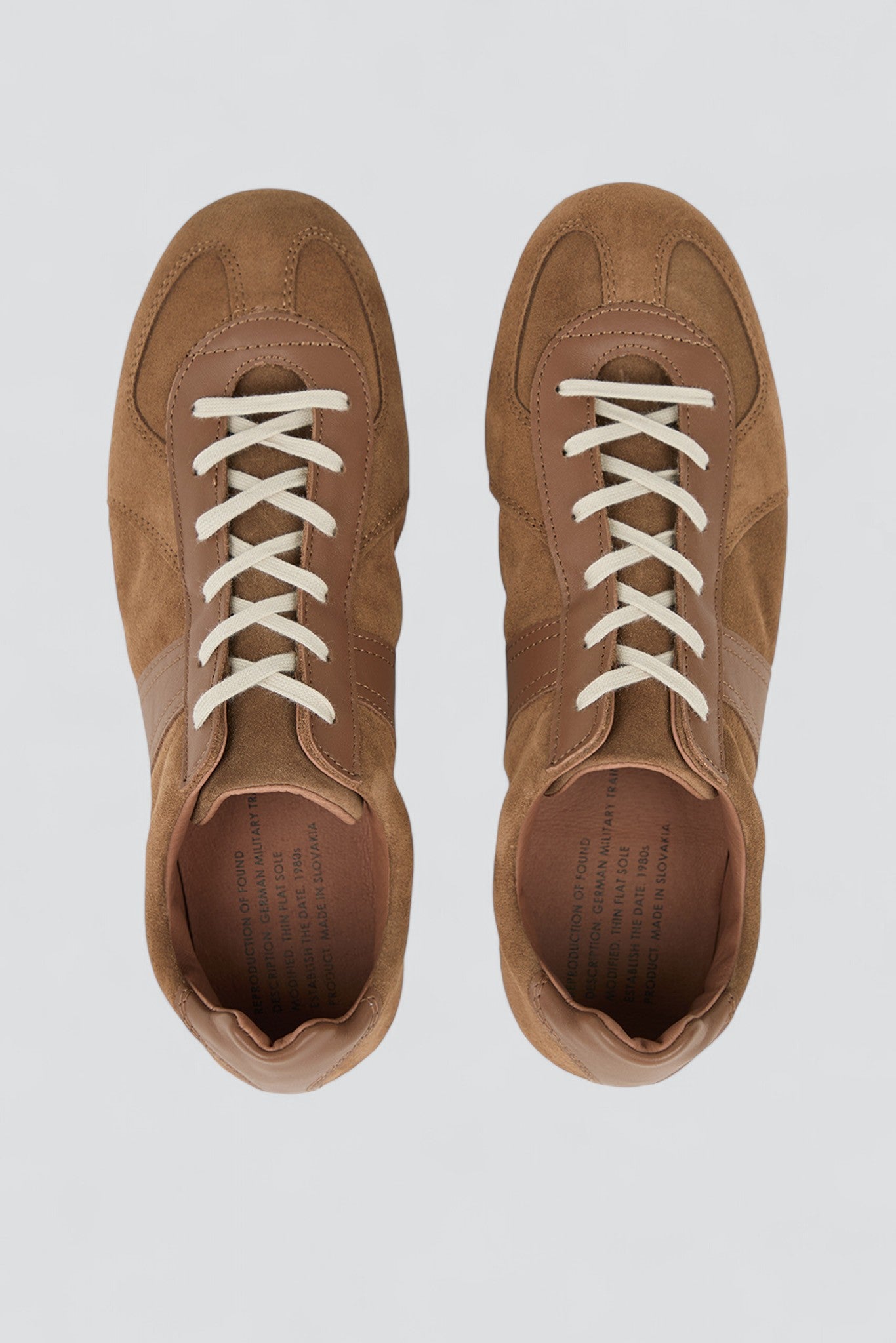 Cognac Suede 1714S Military Trainers