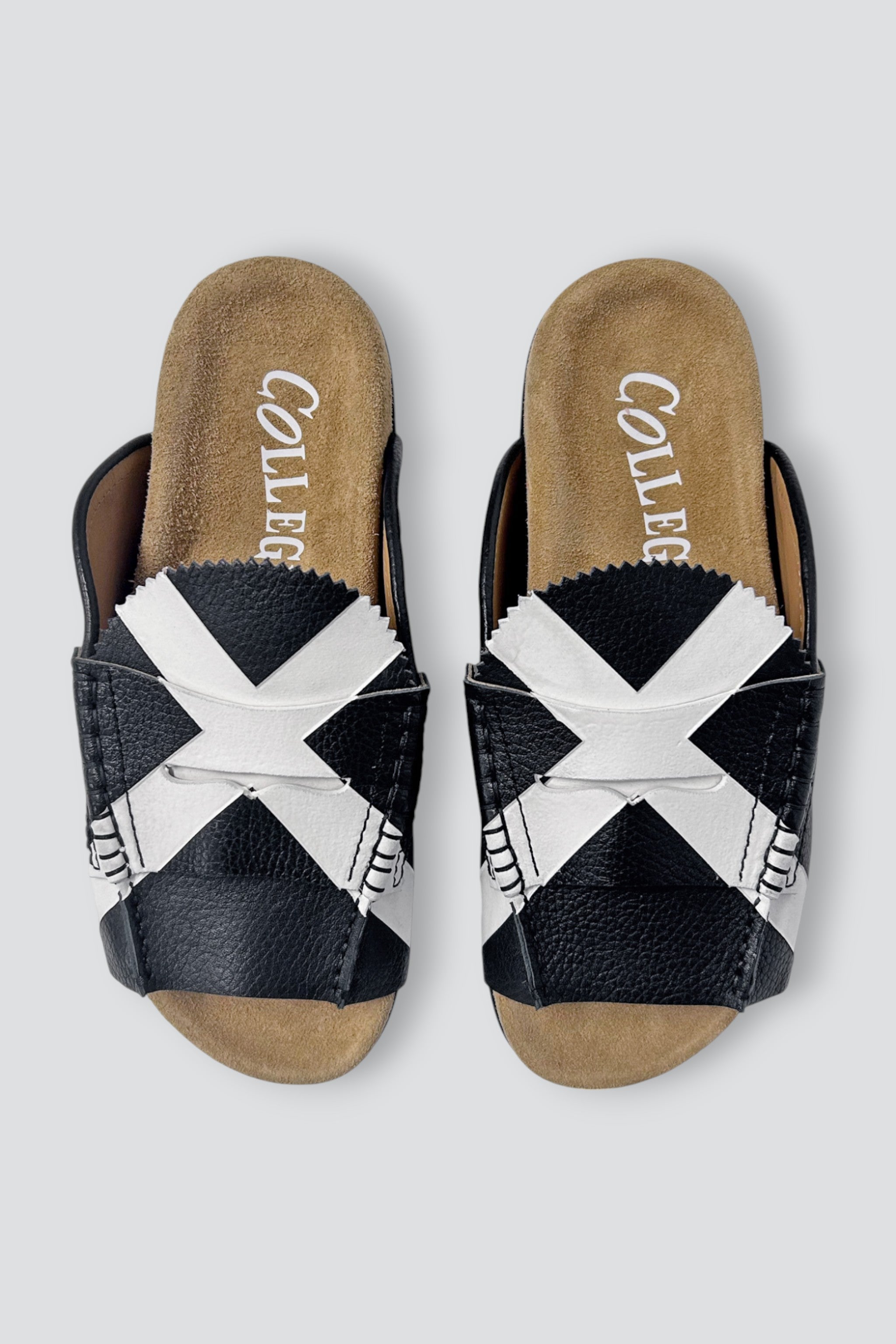 Comb Black X White Sandals