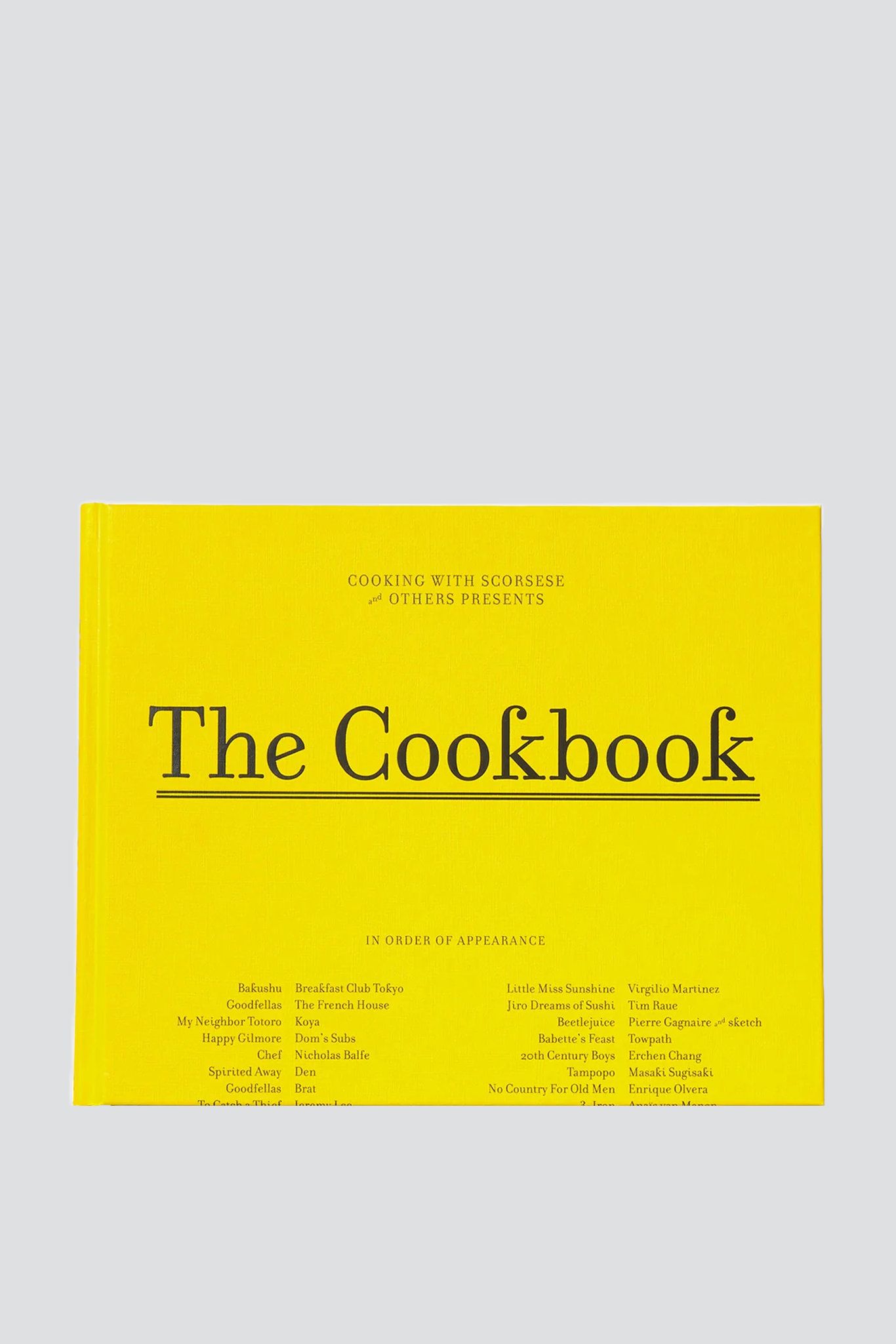 Cooking With Scorsese: The Cookbook