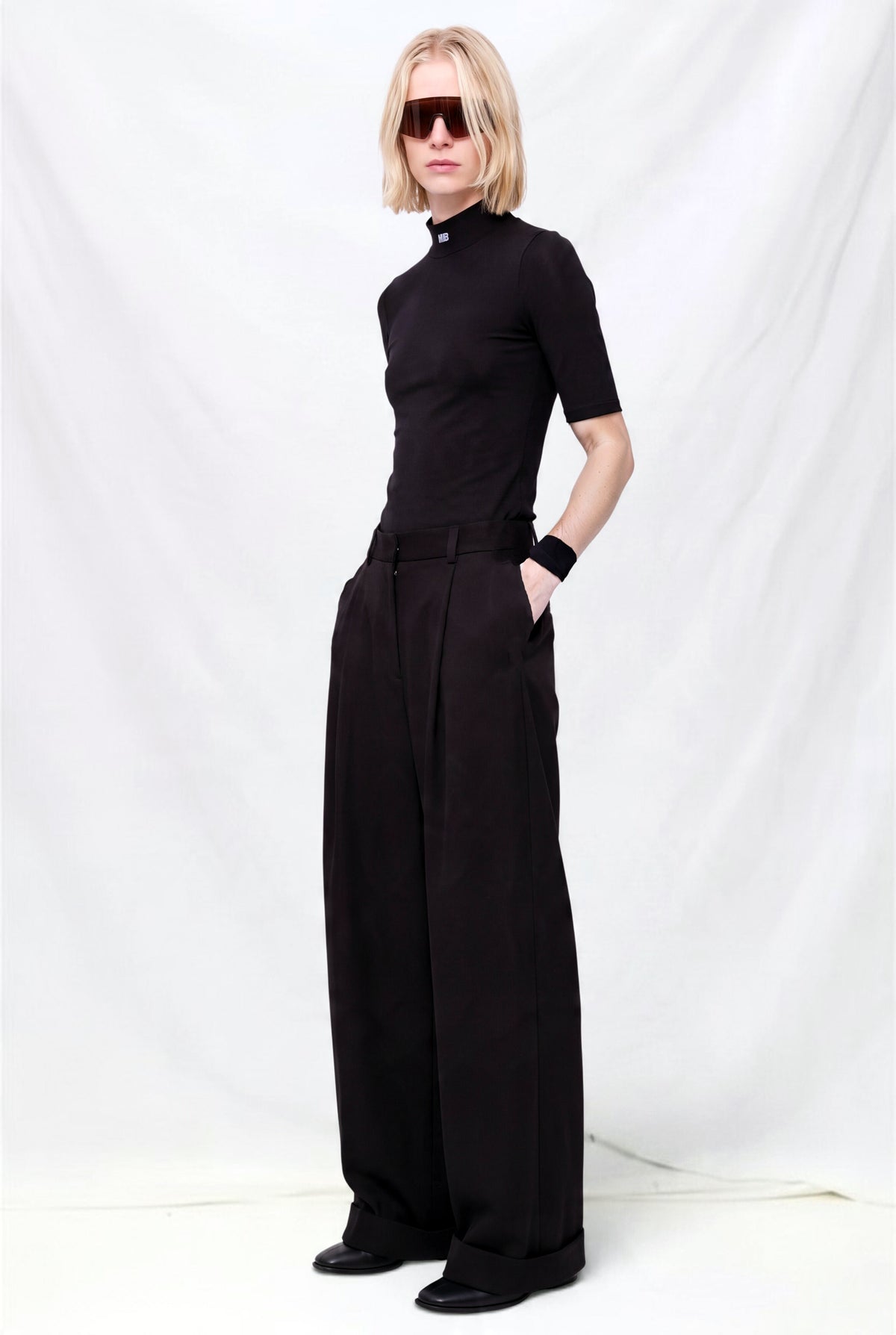 Black Baby Mock Neck