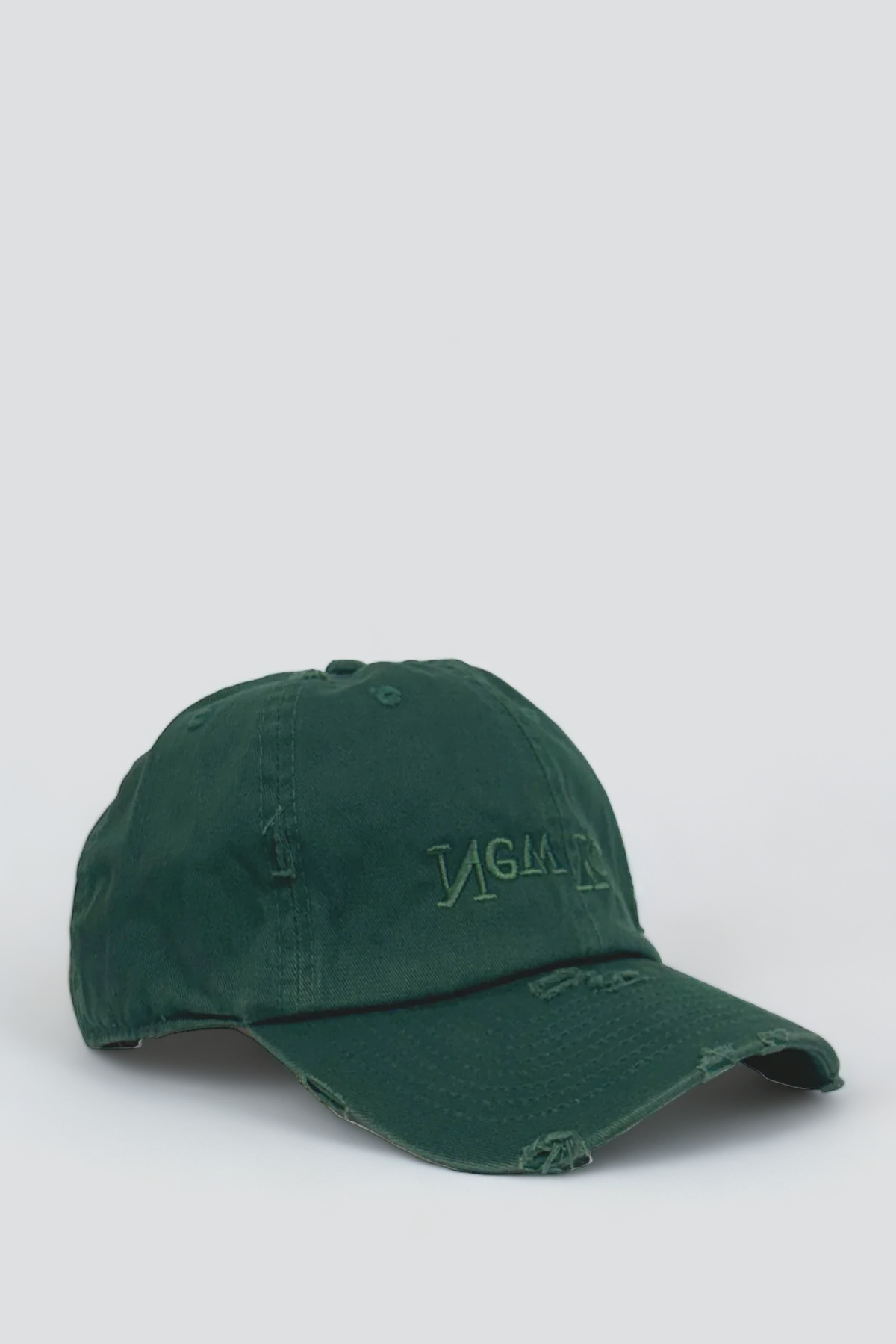 Distressed New York Embroidered Hat - Green