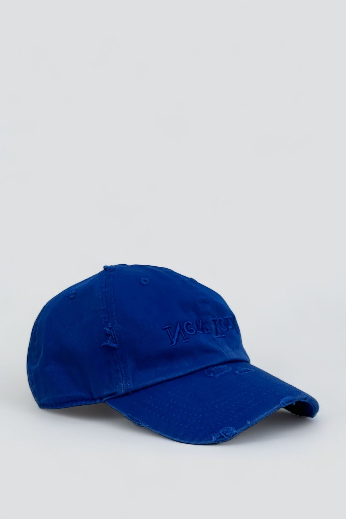 Distressed New York Embroidered Hat - Blue