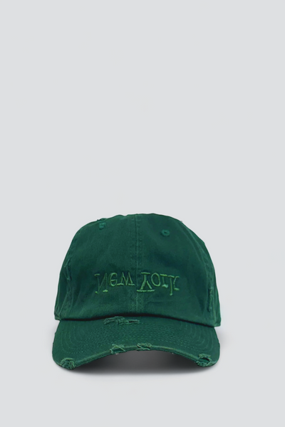 Distressed New York Embroidered Hat - Green - Assembly New York