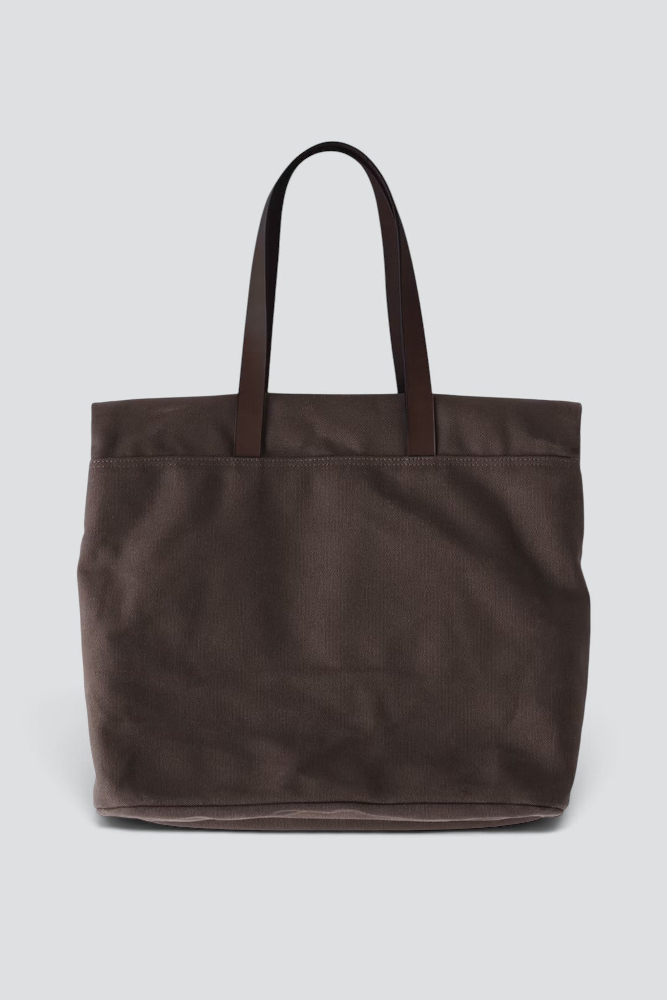 Dark Brown Canvas and Leather Fold Weekender
