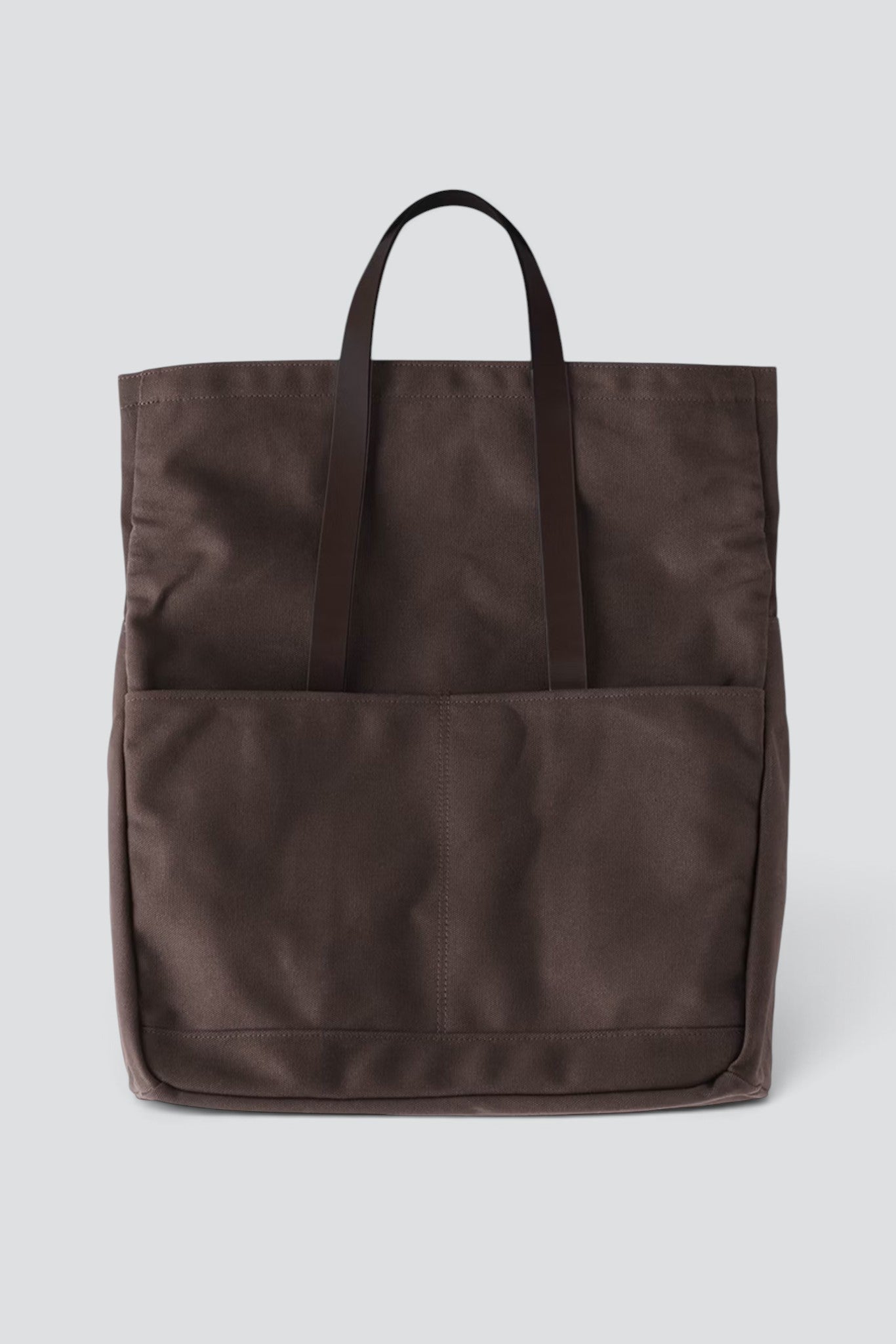 Dark Brown Canvas and Leather Fold Weekender