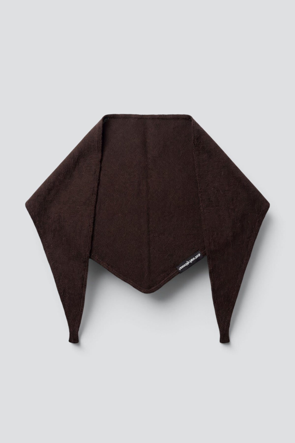 Dark Brown Cashmere Triangle Scarf