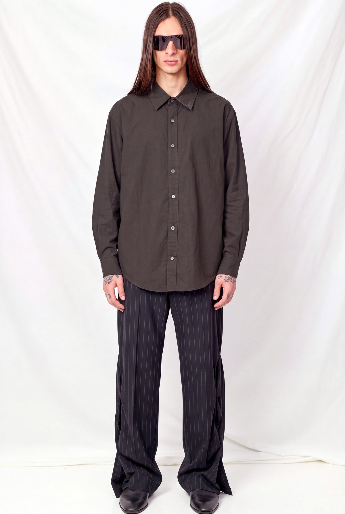 Dark Brown Cotton Shirt