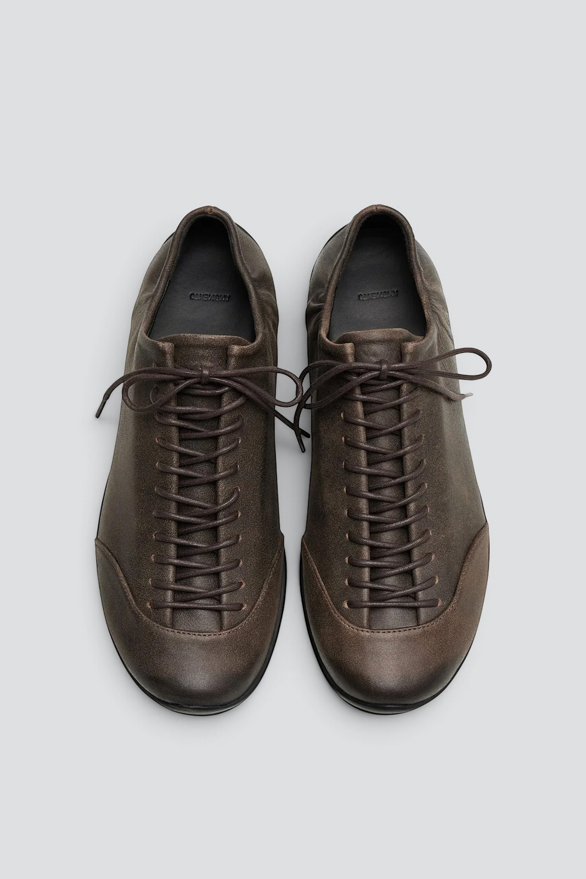 Dark Brown Vibram Lace Up Sneakers