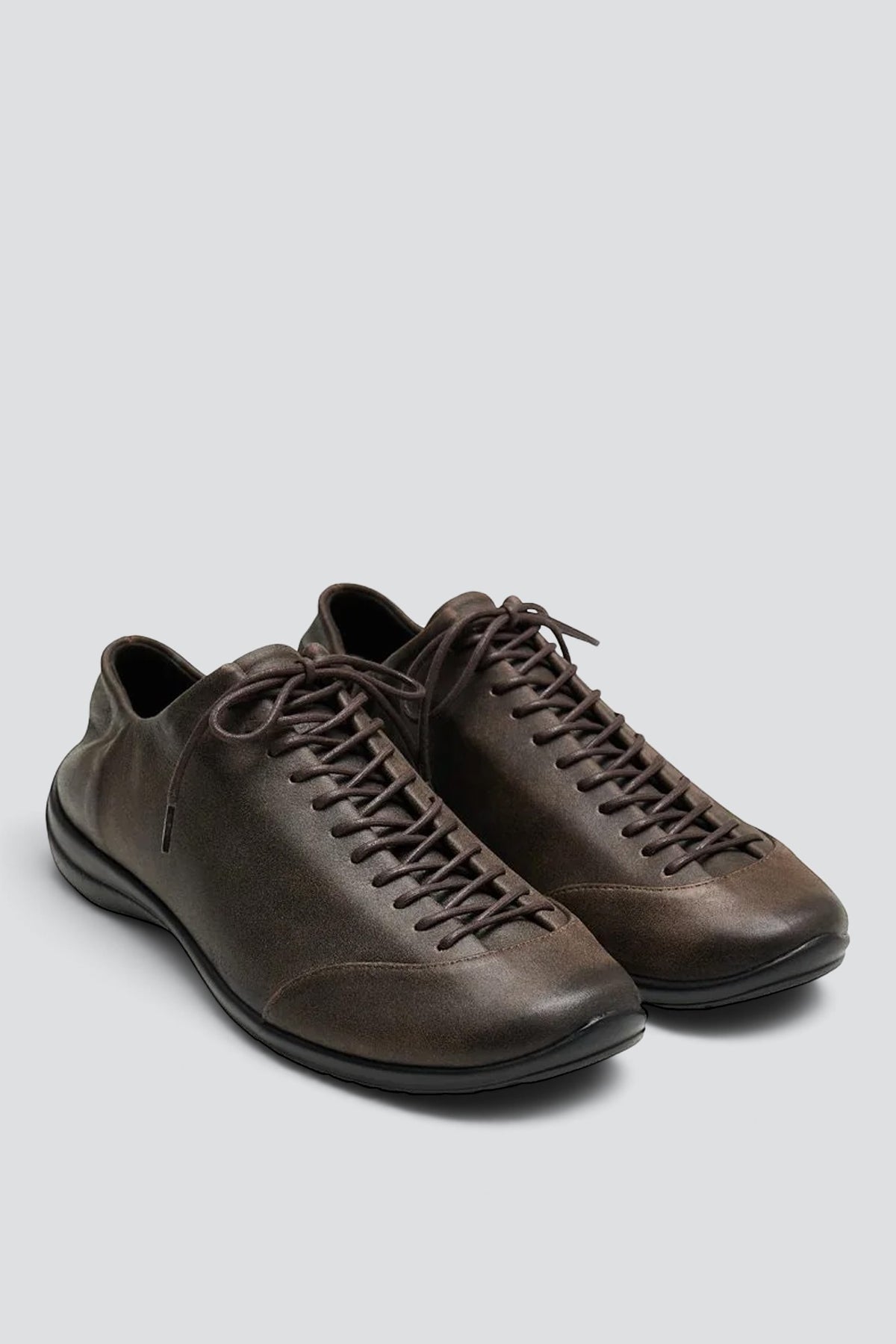 Dark Brown Vibram Lace Up Sneakers