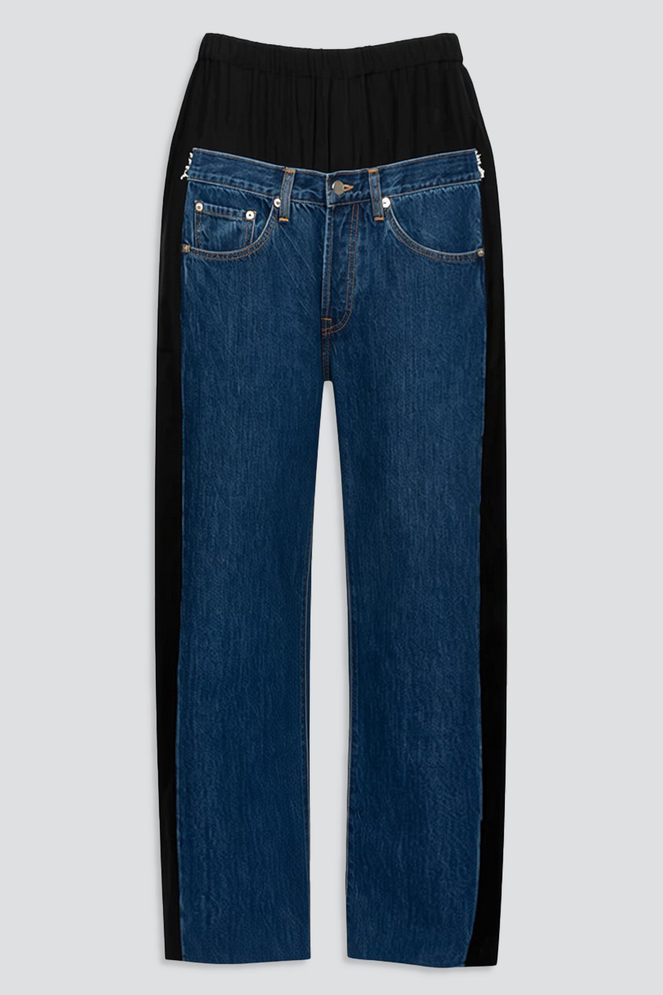 Dark Denim/Black Low Denim Pants
