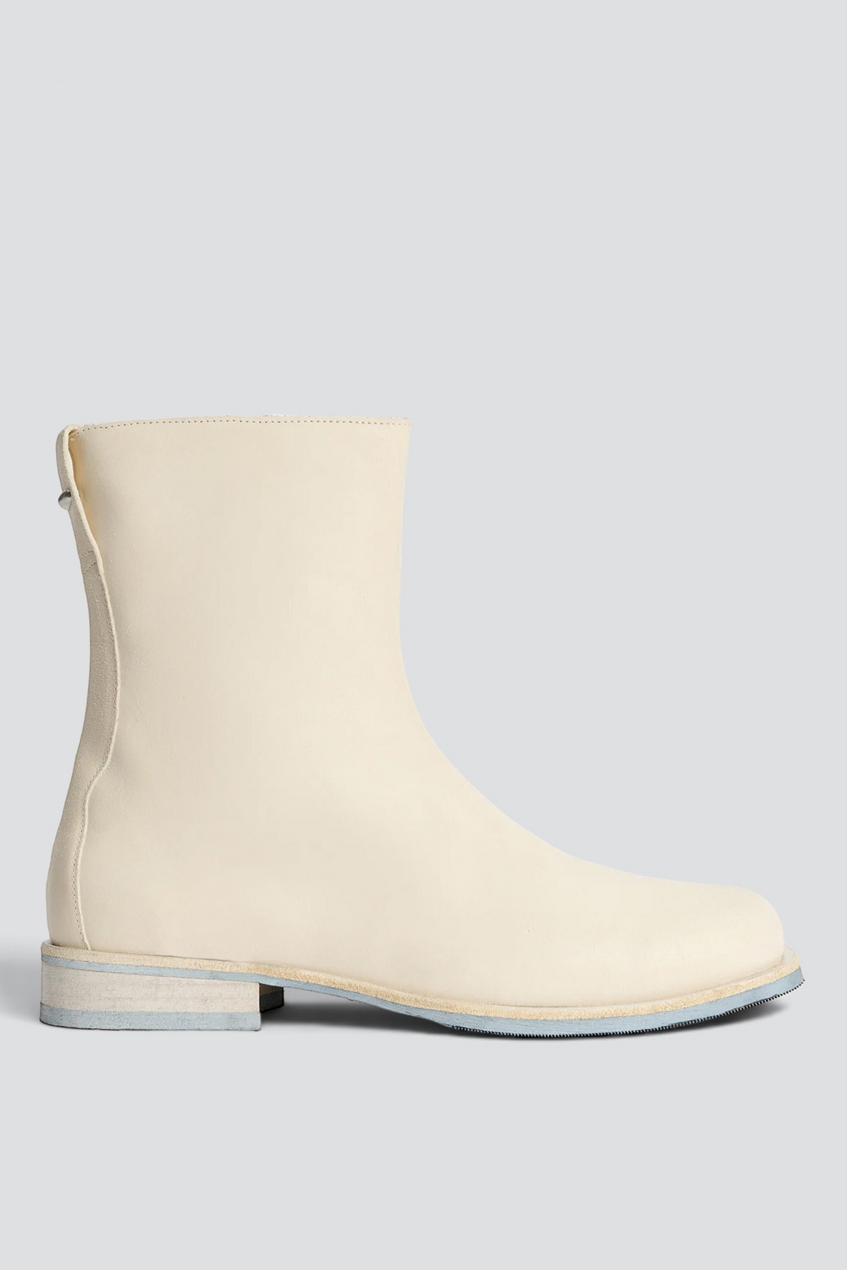 Dirty White Waxed Suede Slim Camion Boot