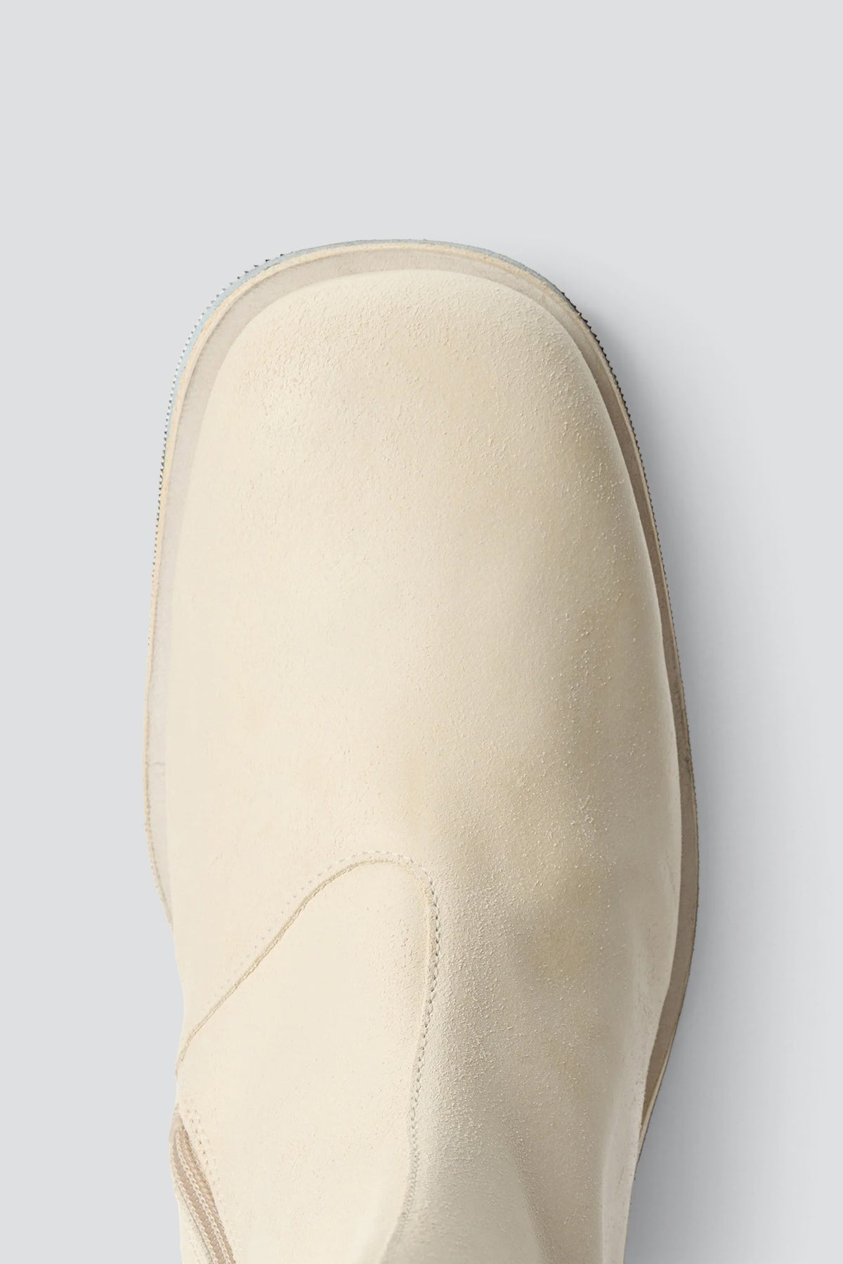 Dirty White Waxed Suede Slim Camion Boot