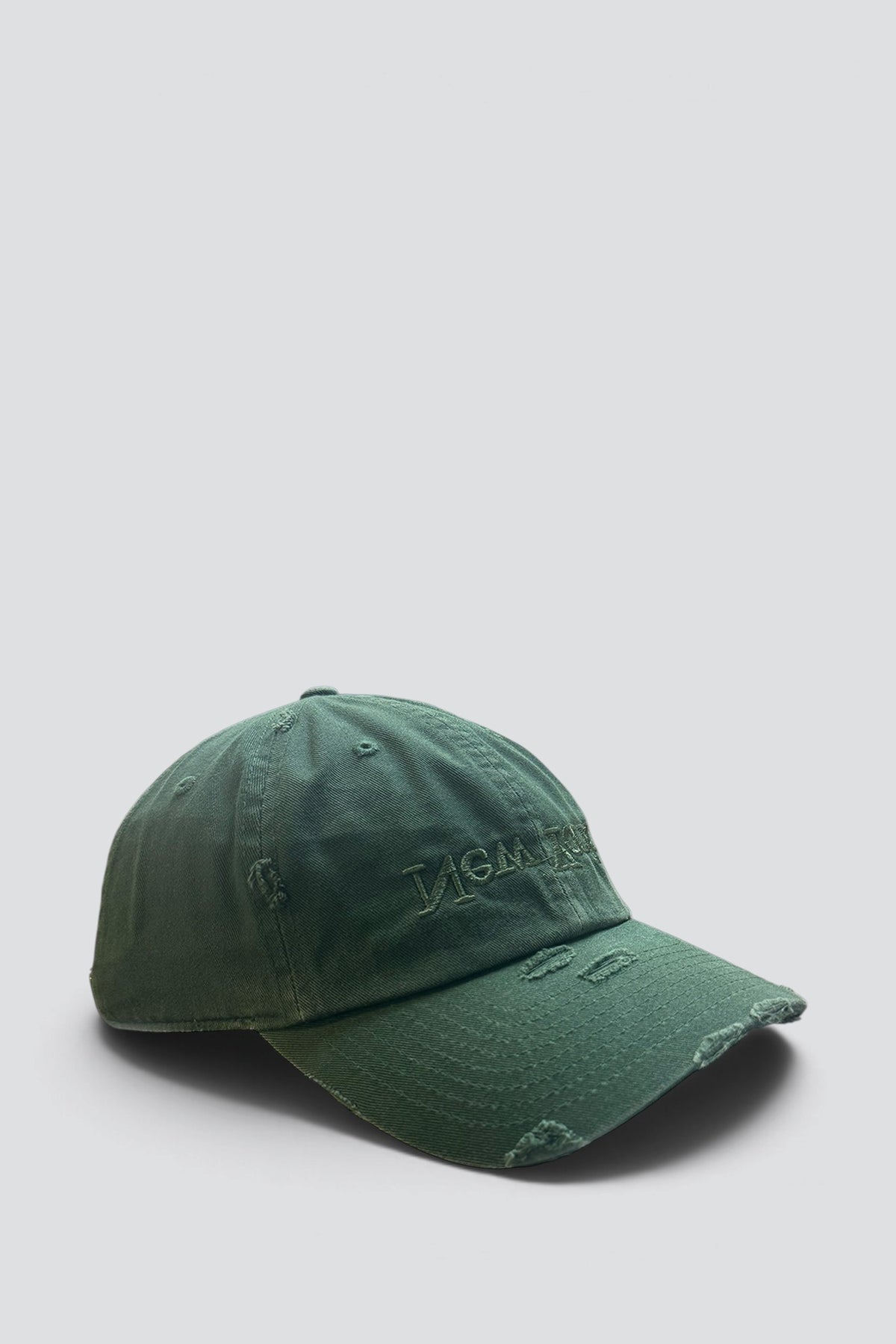 Distressed New York Embroidered Hat - Hunter Green