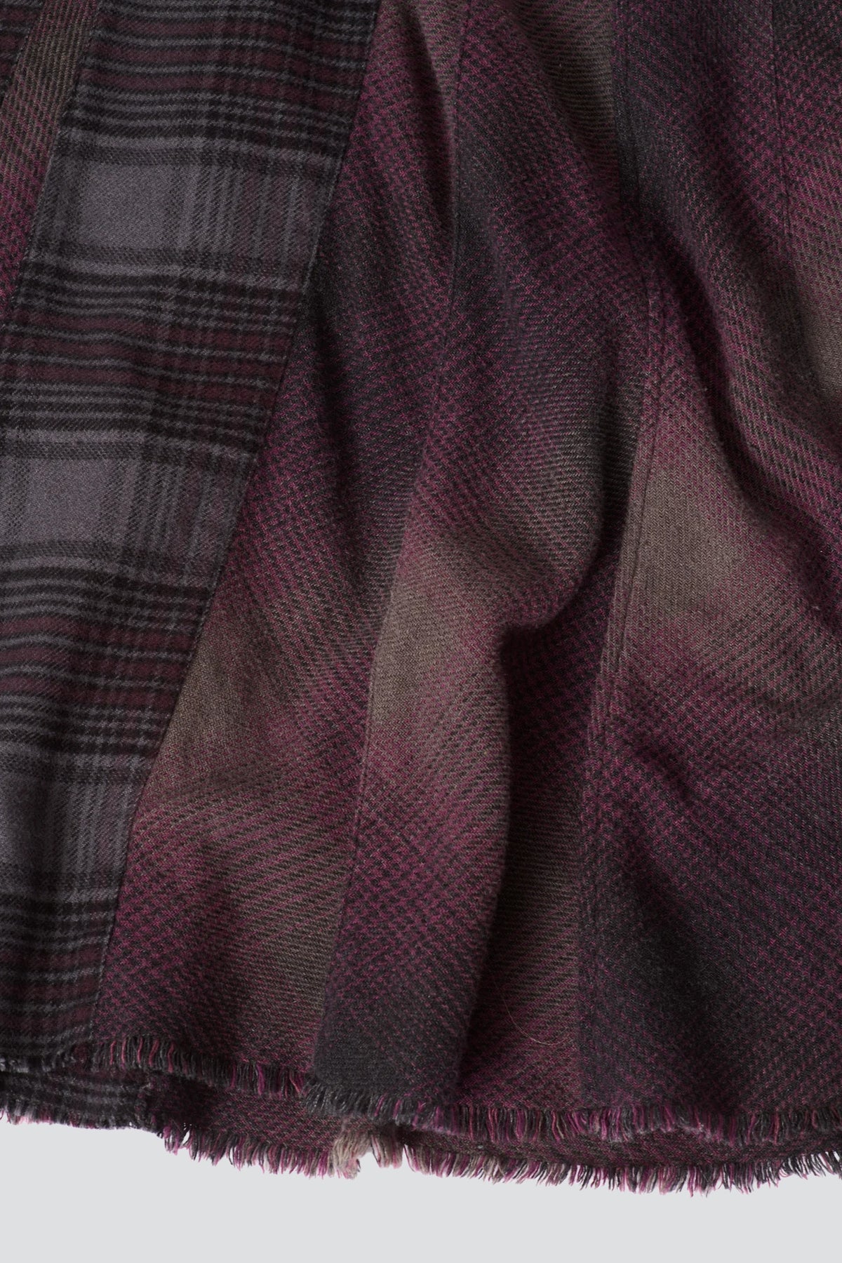 Dusty Merlot Check Flannel Rebel Skirt