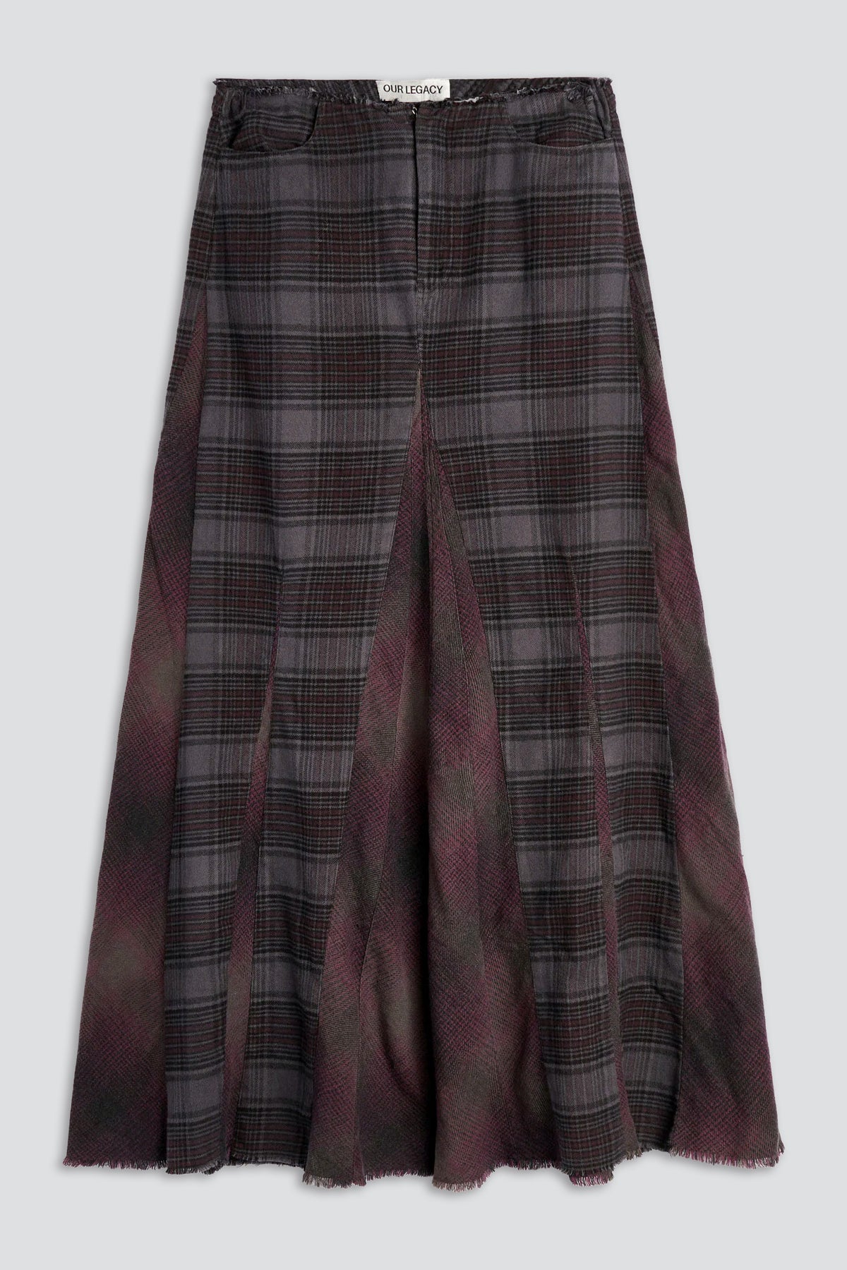 Dusty Merlot Check Flannel Rebel Skirt