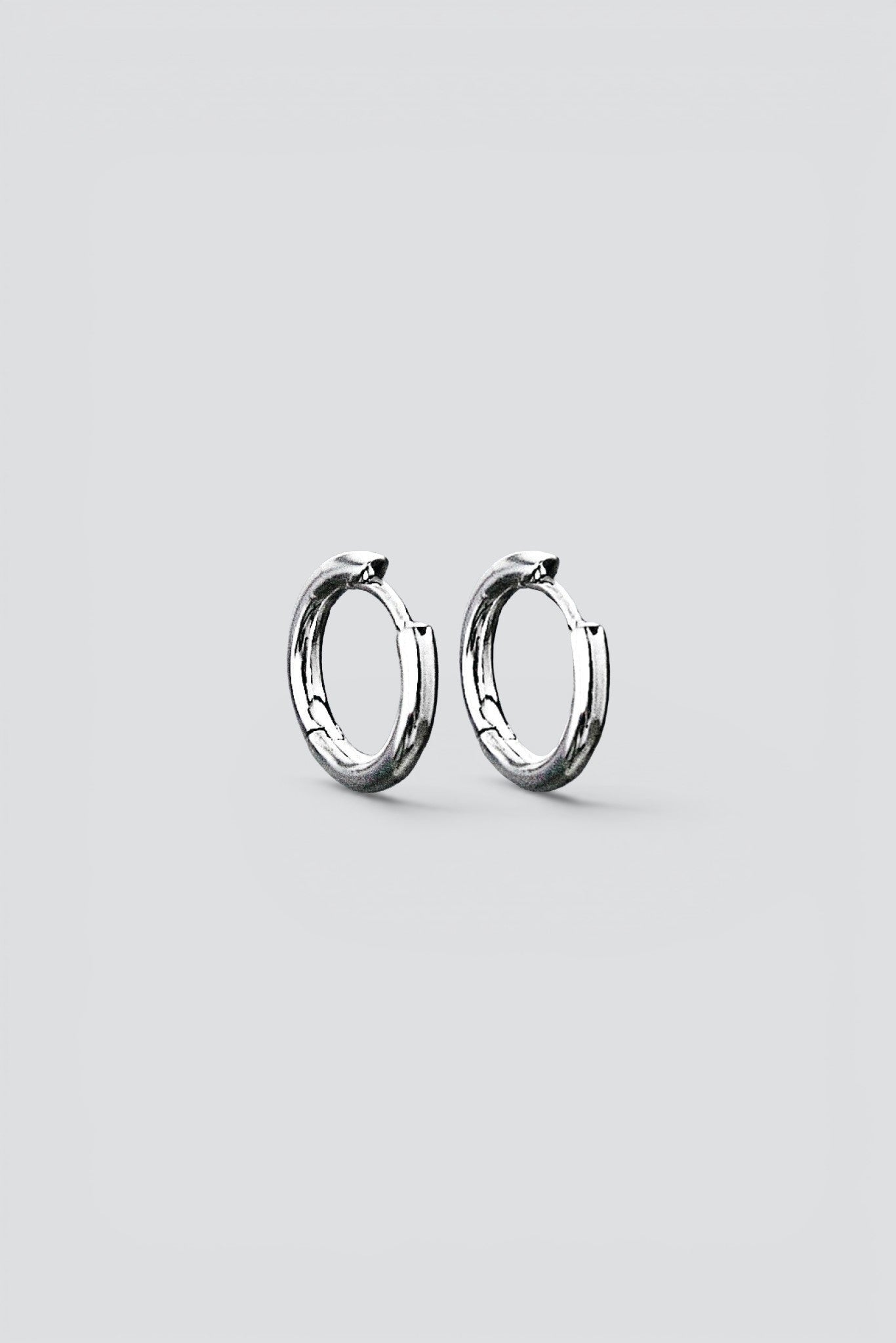 Silver EA-Grid Hoop Earrings